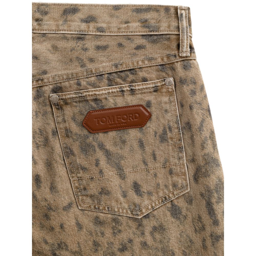 Tom Ford Beige Cotton Tapered Jean