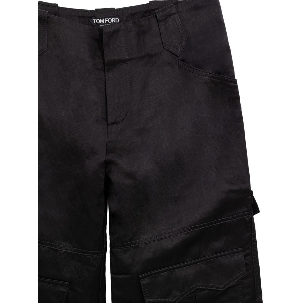 Tom Ford Black Viscose Cargo Pant