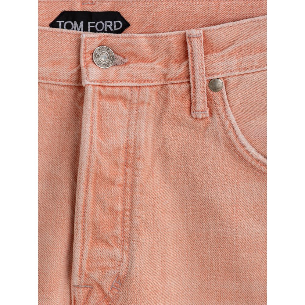 Tom Ford Pink Cotton Tapered Jean