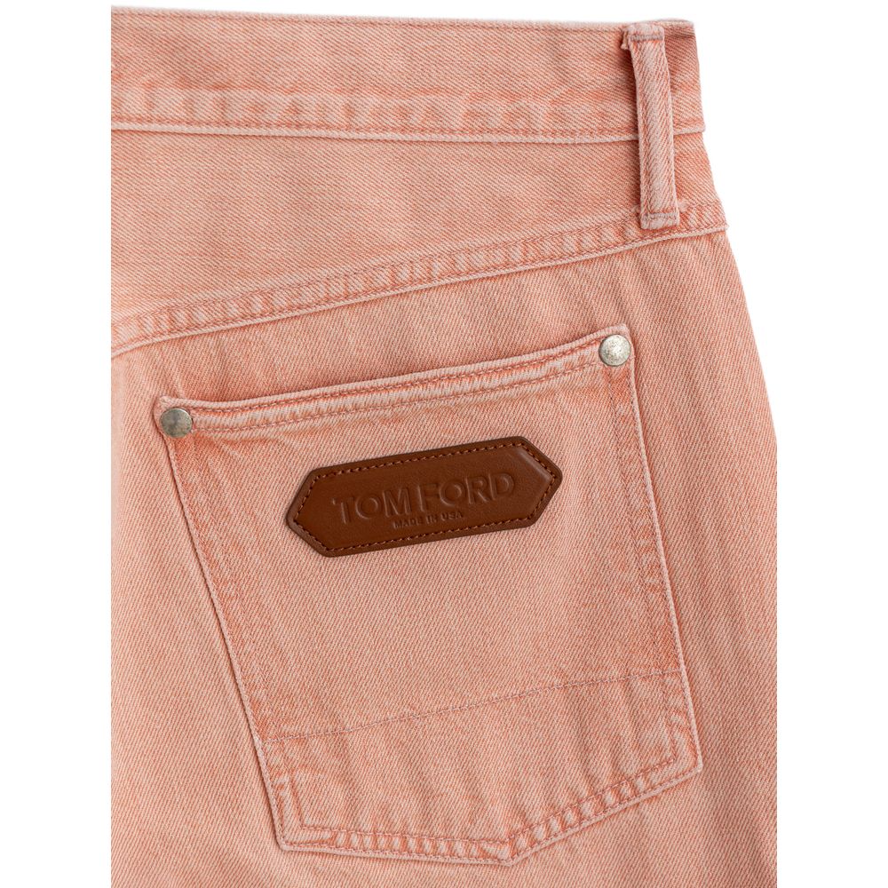 Tom Ford Pink Cotton Tapered Jean