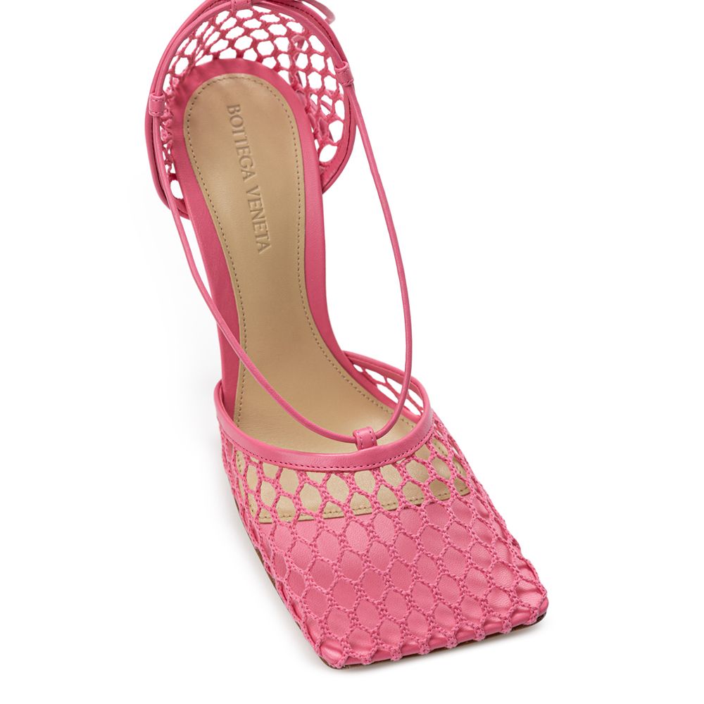 Bottega Veneta Pink Fabric And Leather Sandal