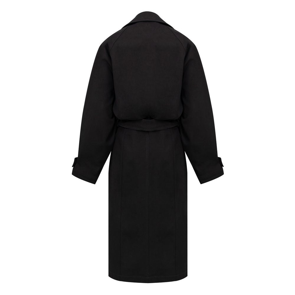Bottega Veneta Black Cotton Trench Coat