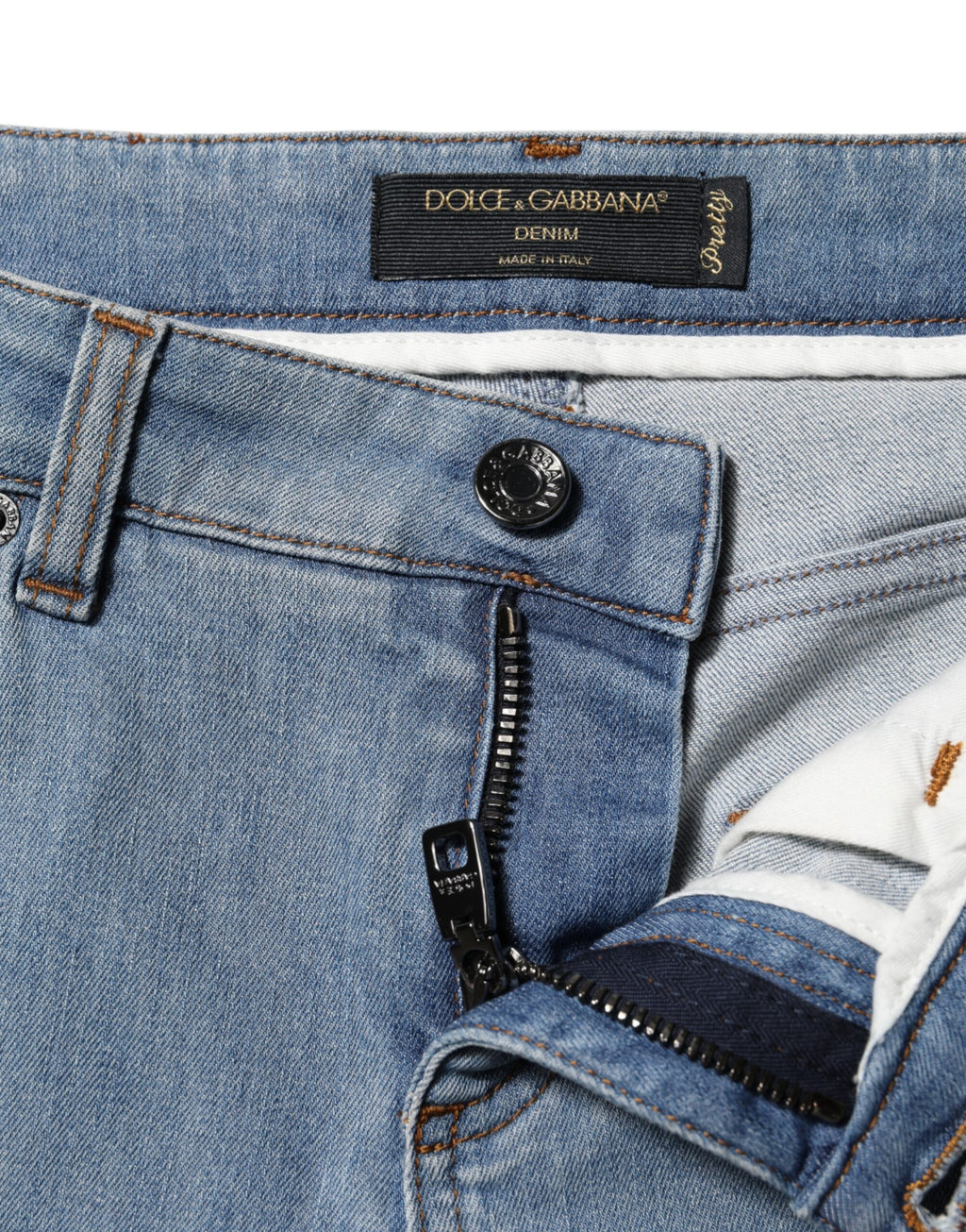 Dolce & Gabbana Blue Cotton PRETTY MidWaist Skinny Denim Jeans