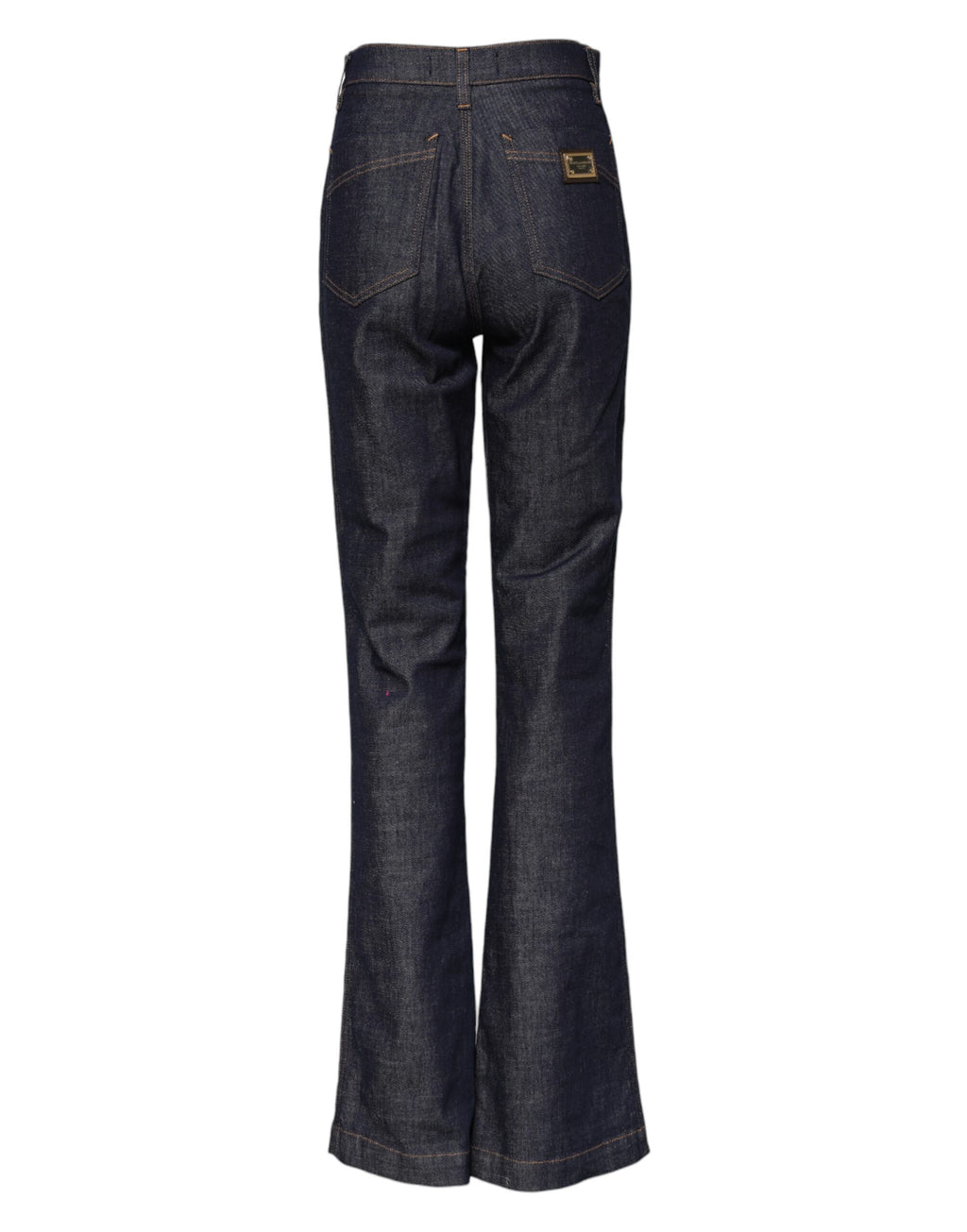 Dolce & Gabbana Blue Cotton High Waist Flared Denim Jeans