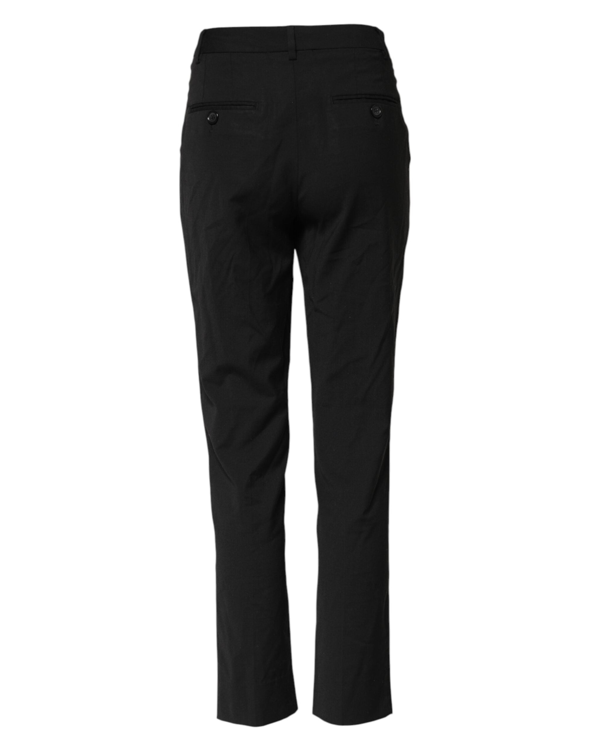 Dolce & Gabbana Black STAFF High Waist Tapered Pants