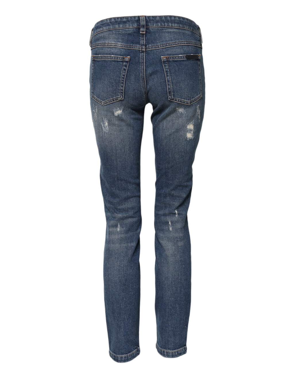 Dolce & Gabbana Blue Play Card Embroidery Skinny Denim Jeans