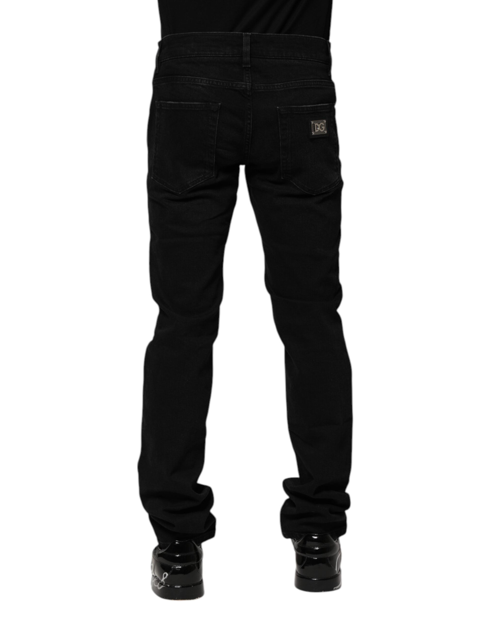 Dolce & Gabbana Black Cotton Skinny Denim Jeans