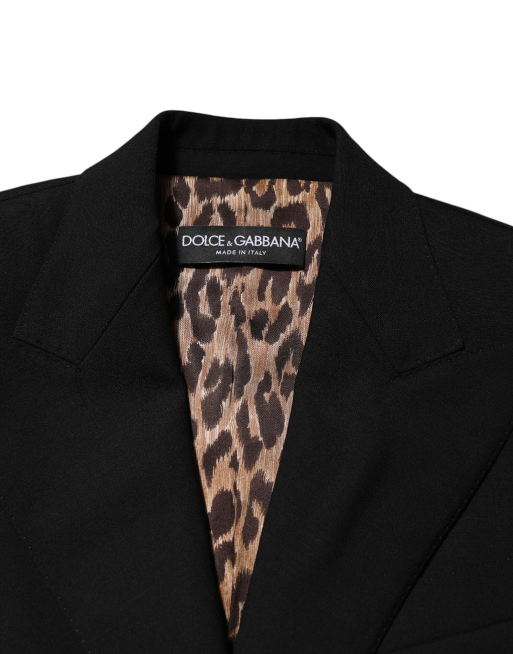 Dolce & Gabbana Black Wool Single Breasted Coat Jacket