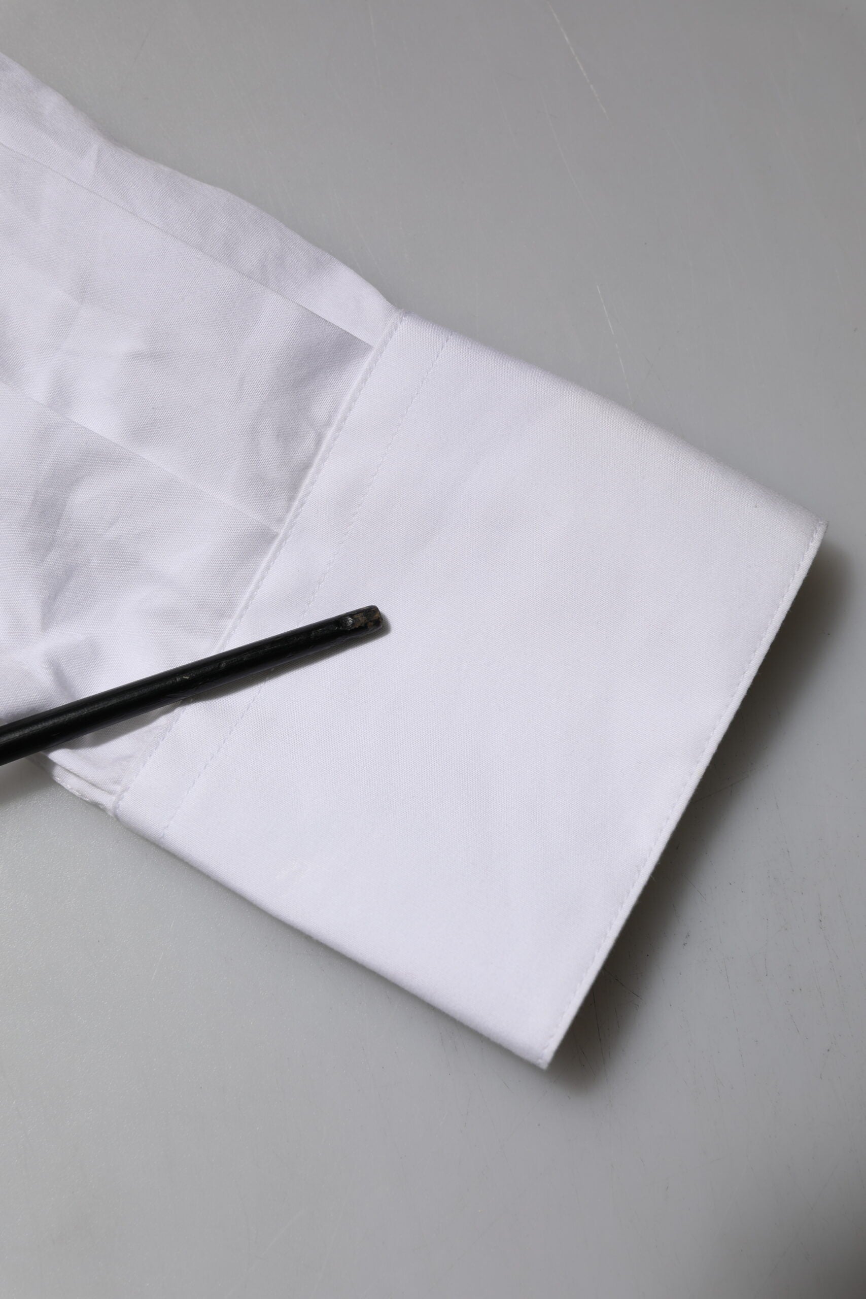 Dolce & Gabbana White Crystal Embellished Collared Shirt Top