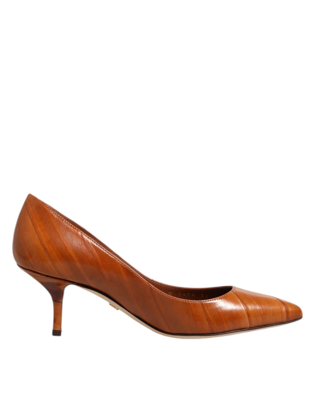 Dolce & Gabbana Brown Leather Stiletto Heel Pumps Shoes