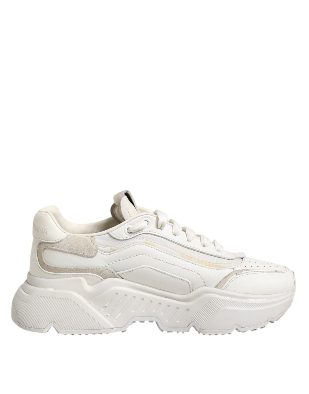 Dolce & Gabbana White DAYMASTER Calf Leather Sneakers Shoes