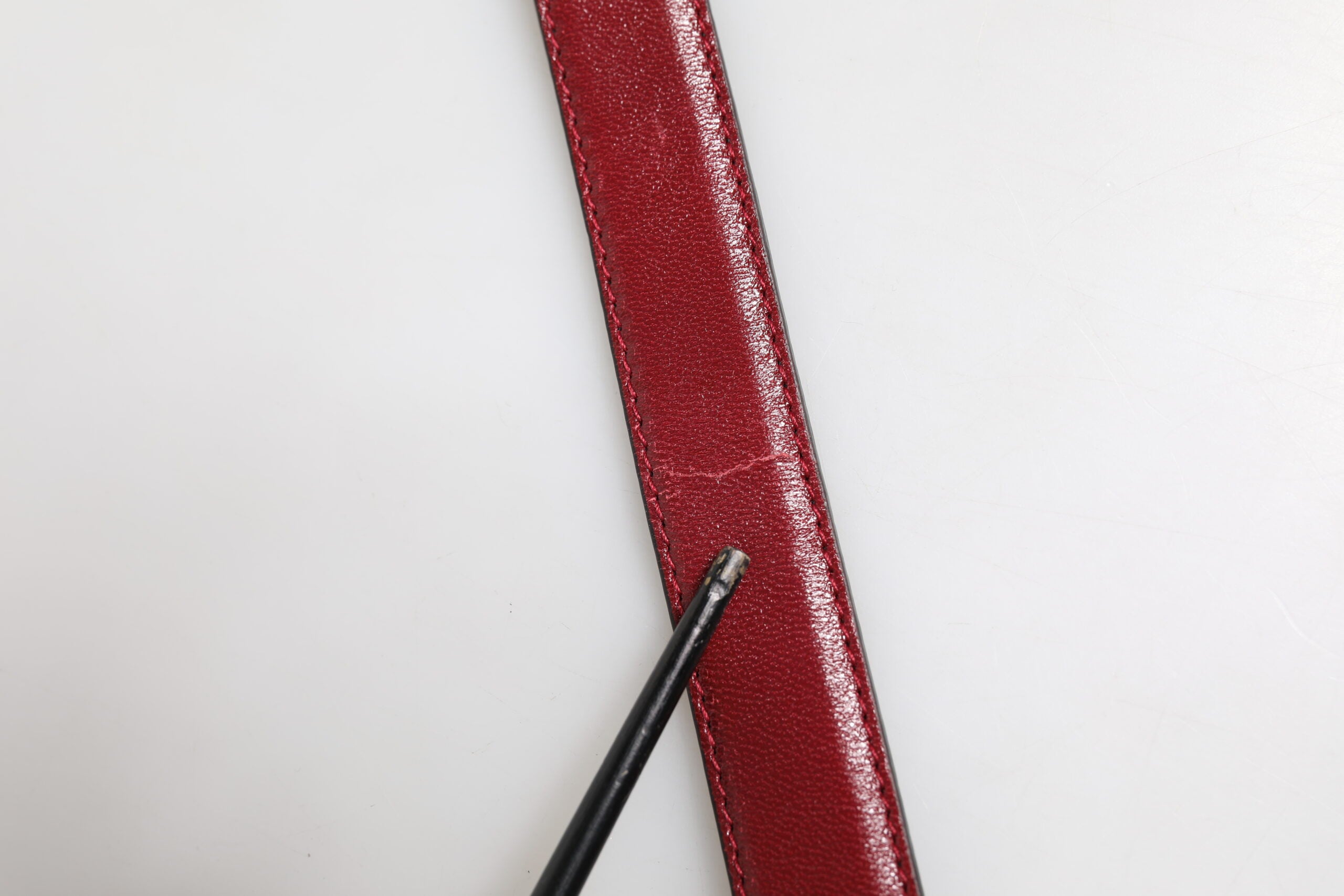 Dolce & Gabbana Red Classic Metal DG Logo Buckle Belt