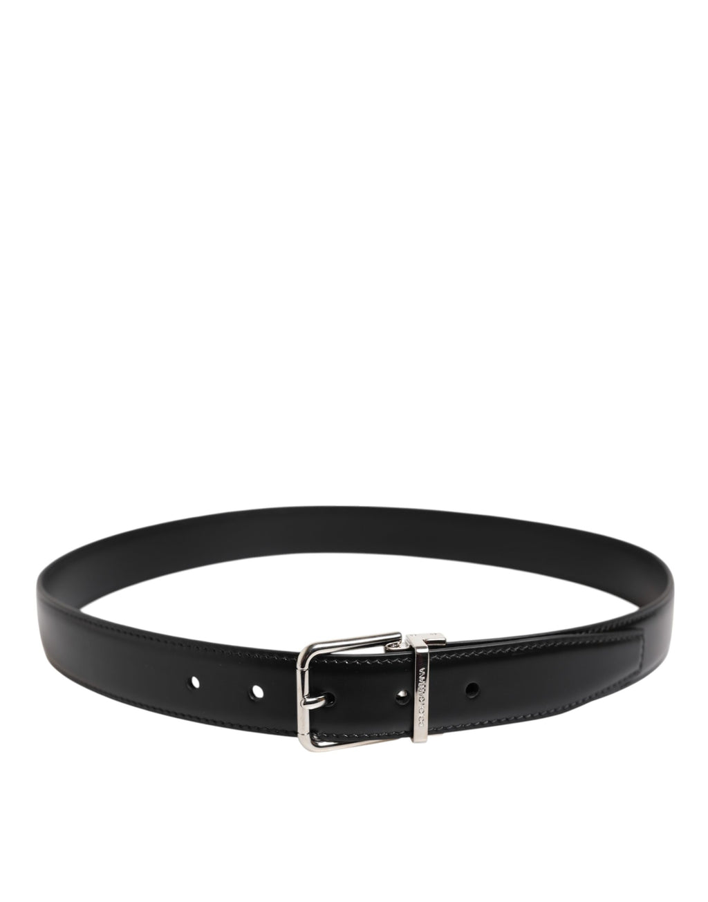 Dolce & Gabbana Black Classic Leather Metal Buckle Belt