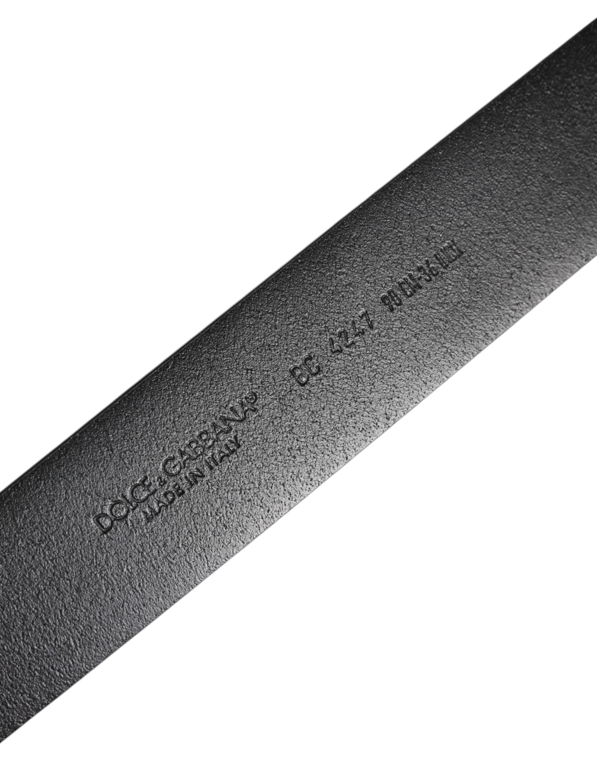 Dolce & Gabbana Blue Classic Silver Metal DG Logo Buckle Belt