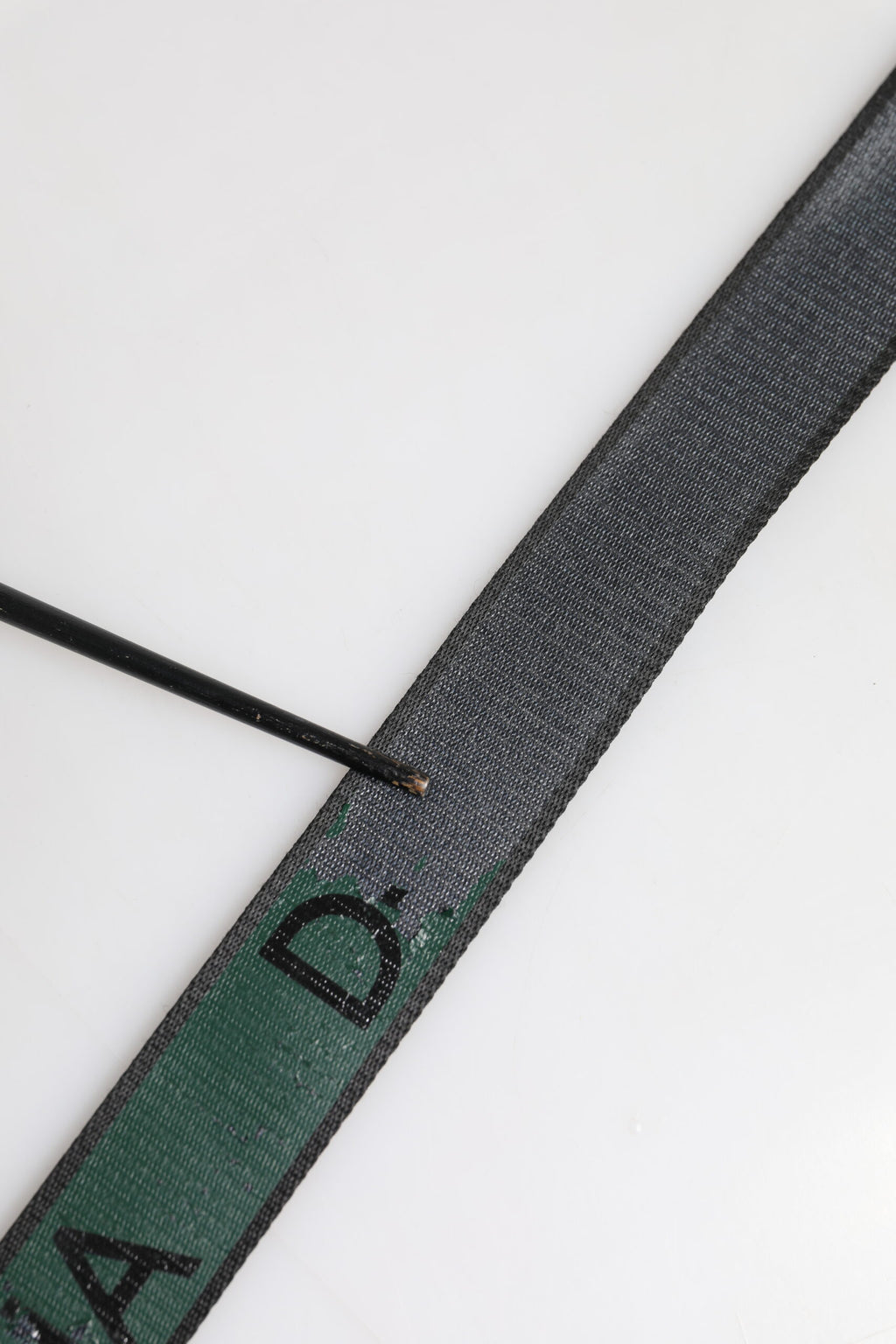 Dolce & Gabbana Green Black Polyester DG Logo Buckle Belt