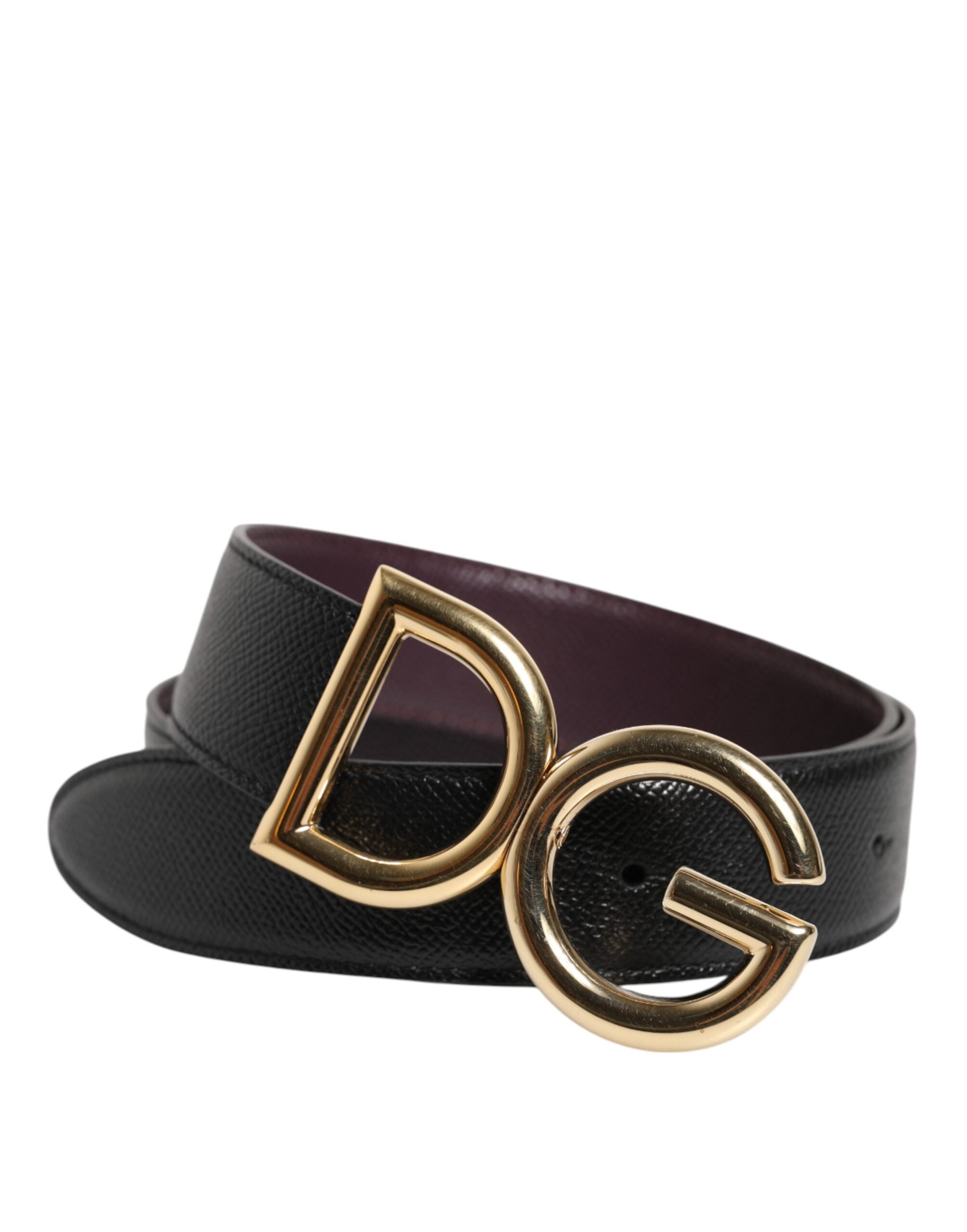 Dolce & Gabbana Black Brown Calfskin Leather Reversible Belt