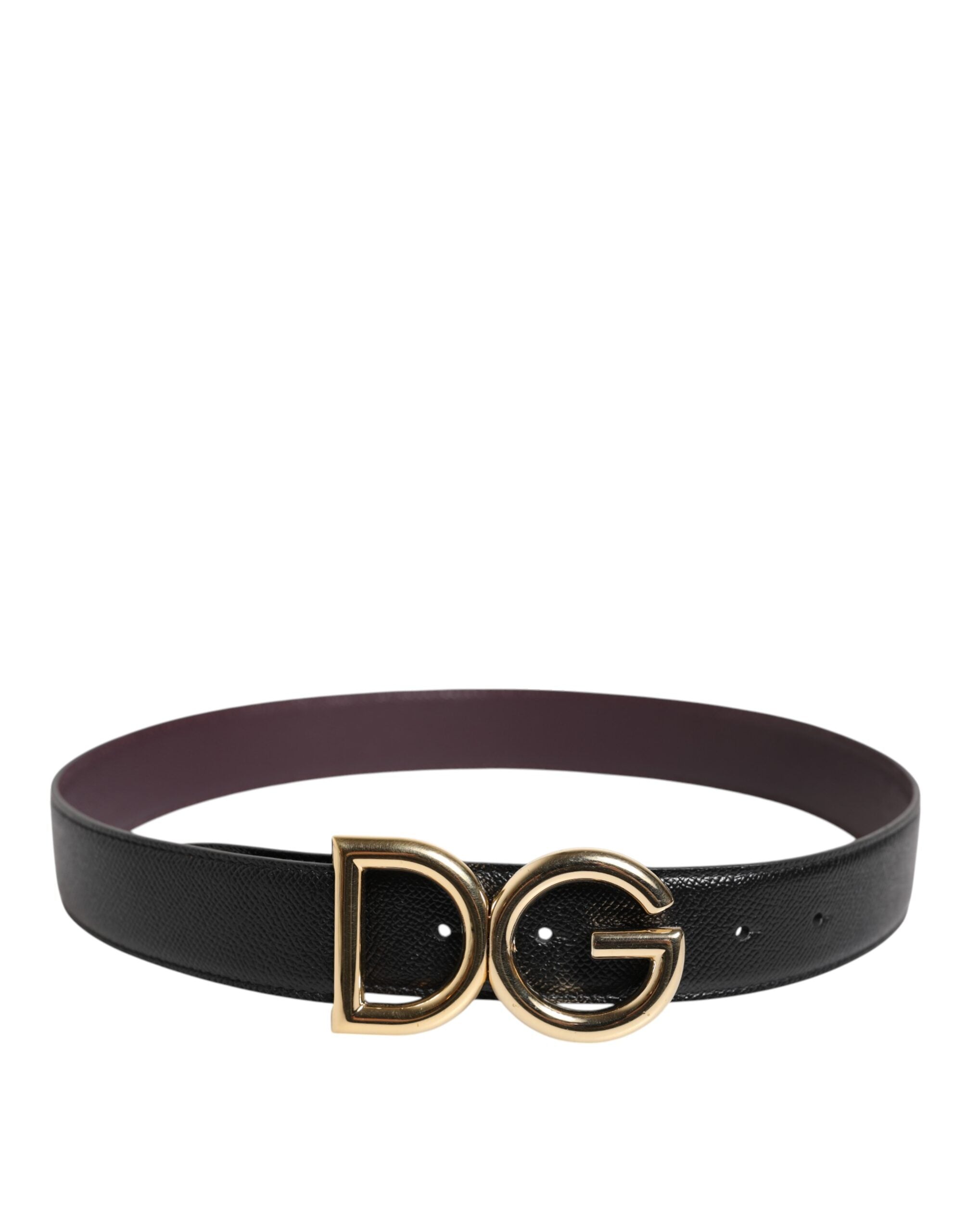 Dolce & Gabbana Black Brown Calfskin Leather Reversible Belt