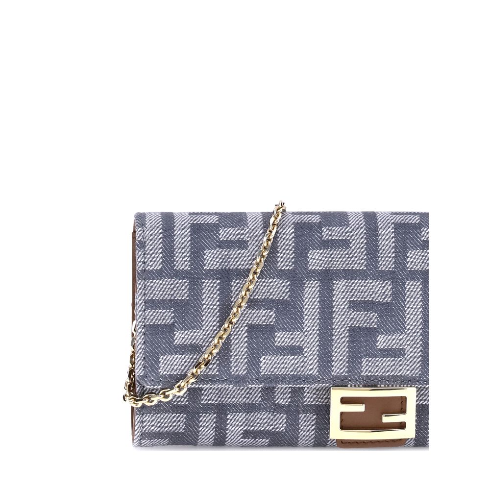 Fendi FF print denim Wallet