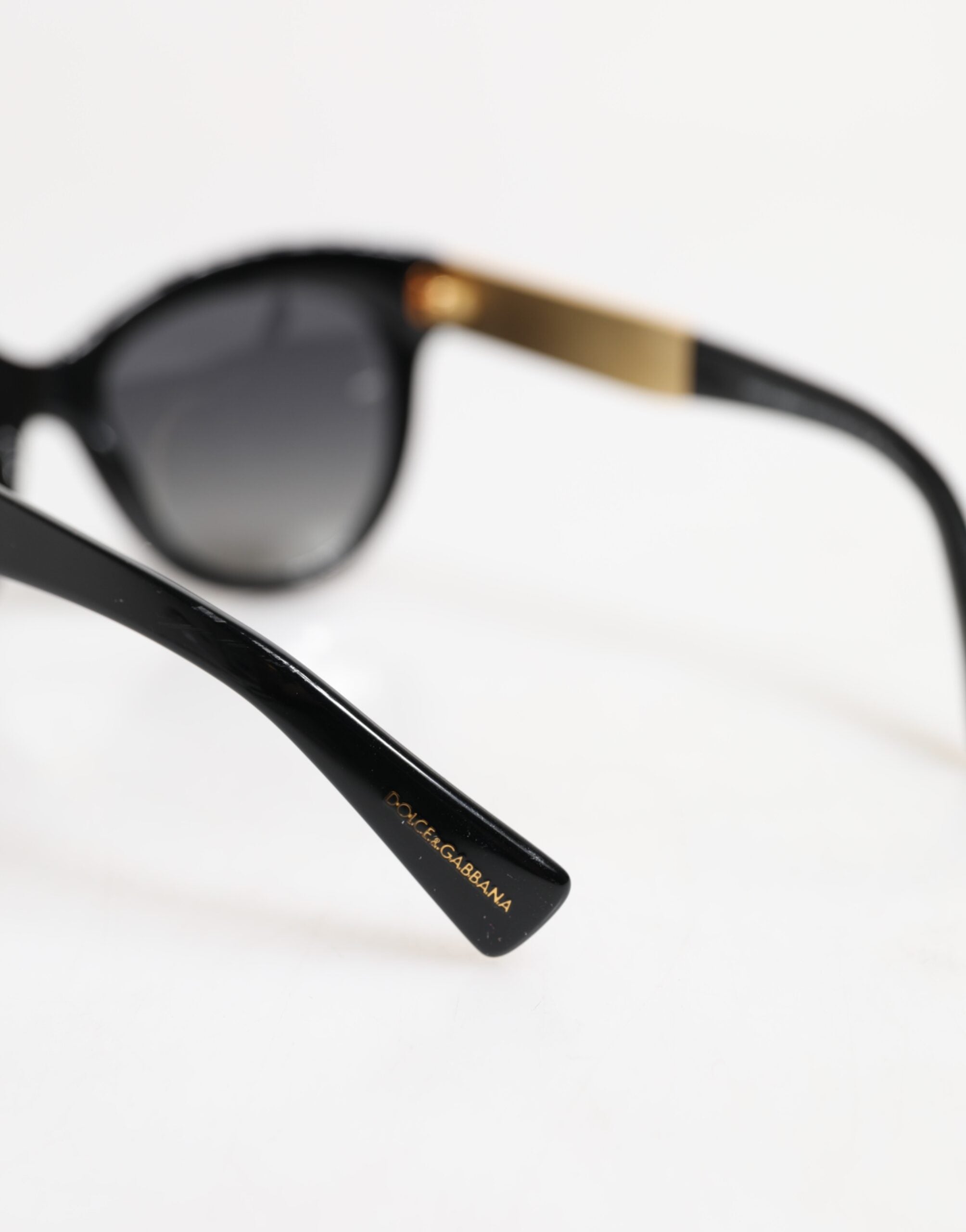 Dolce & Gabbana Black Gold Artisian Mosaic Flower Logo Shades Sunglasses
