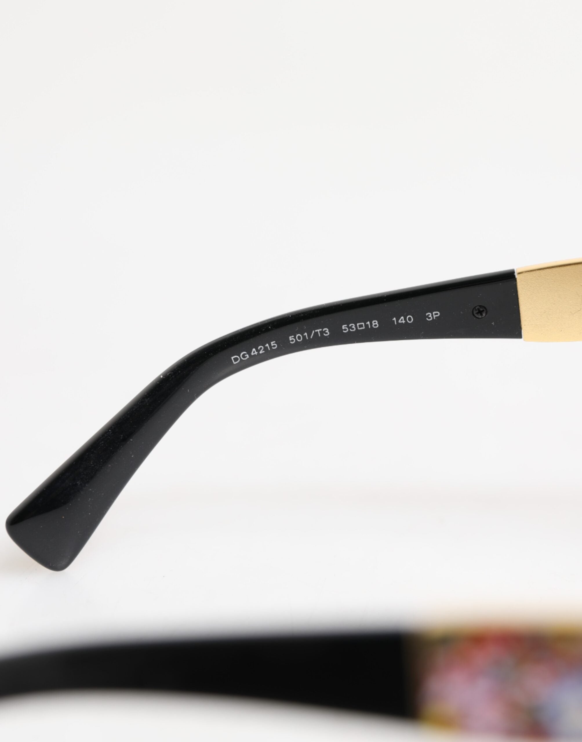 Dolce & Gabbana Black Gold Artisian Mosaic Flower Logo Shades Sunglasses