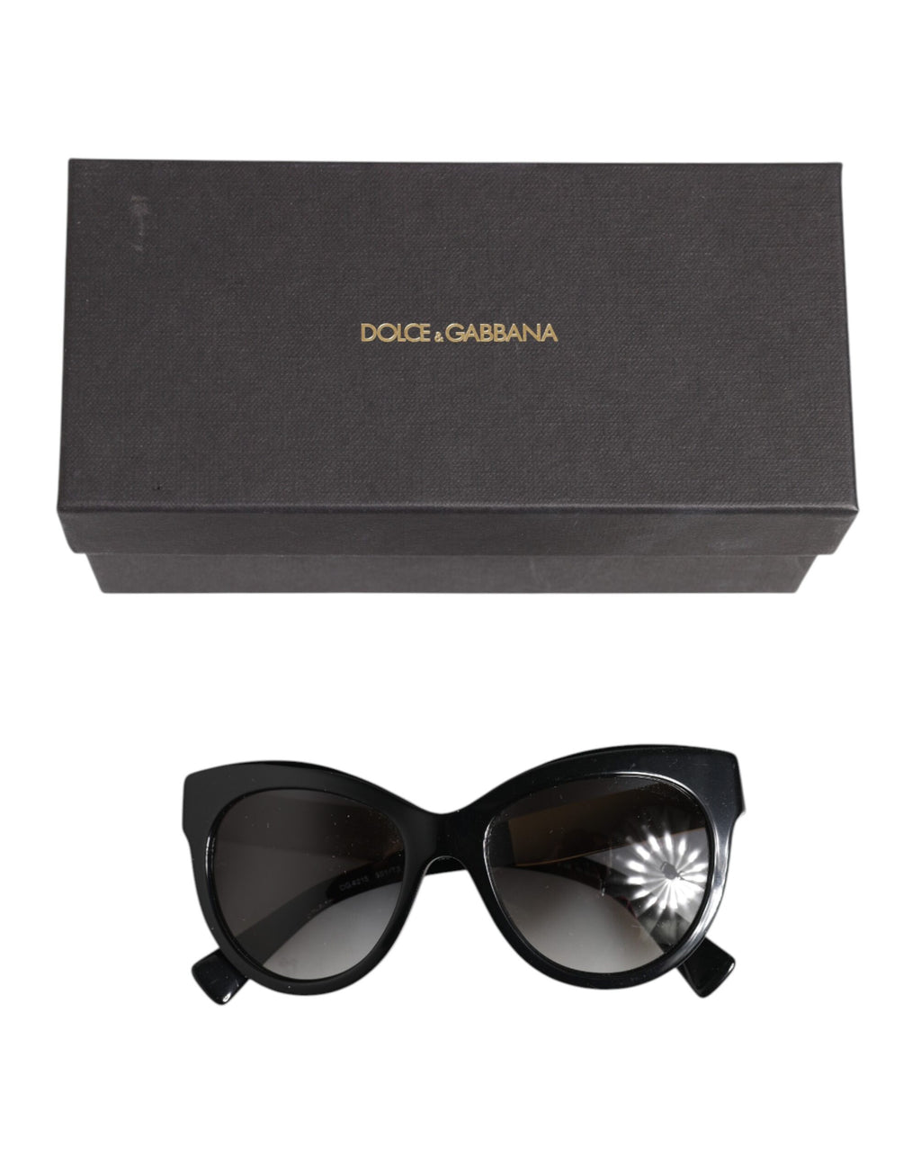 Dolce & Gabbana Black Gold Artisian Mosaic Flower Logo Shades Sunglasses