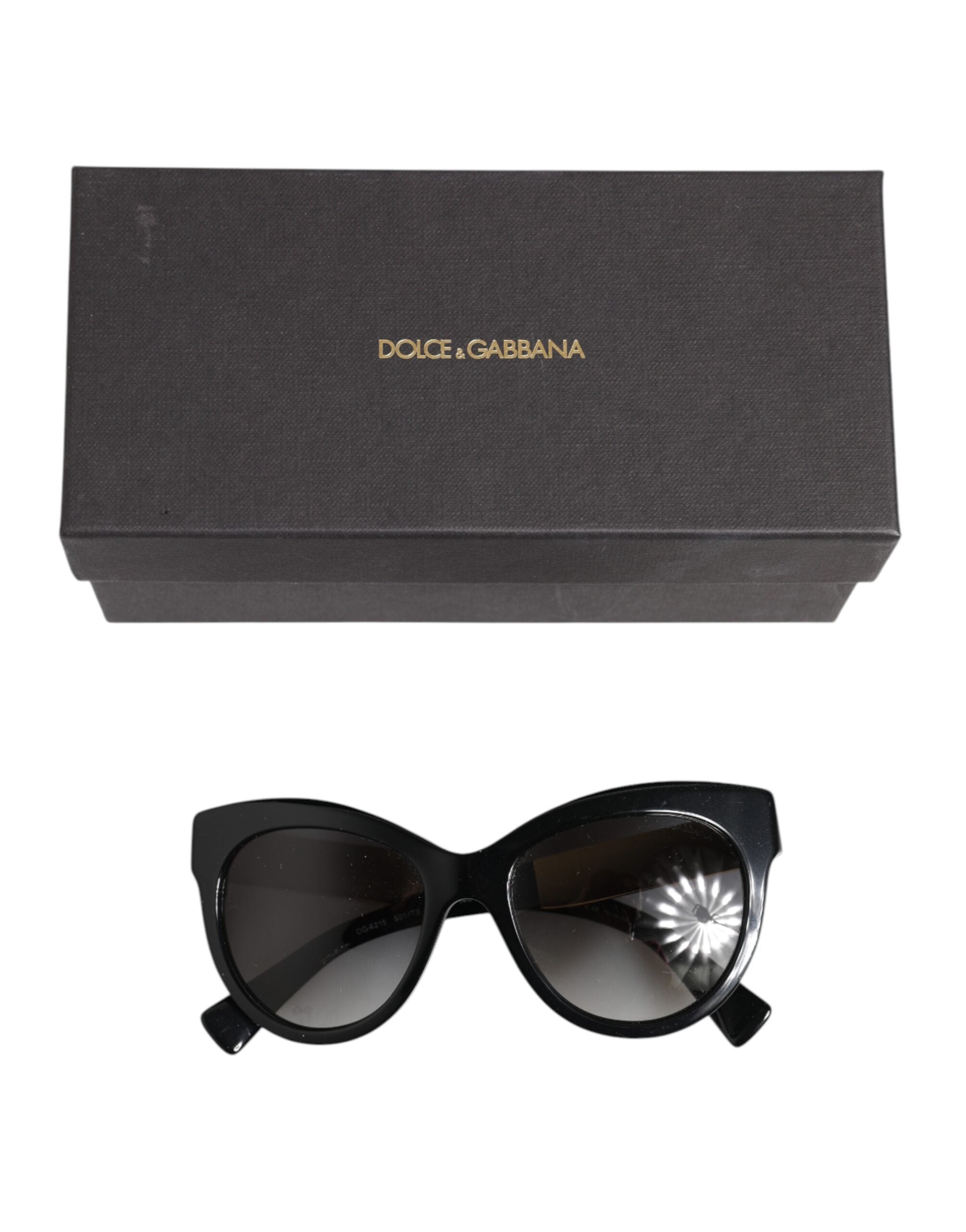Dolce & Gabbana Black Gold Artisian Mosaic Flower Logo Shades Sunglasses
