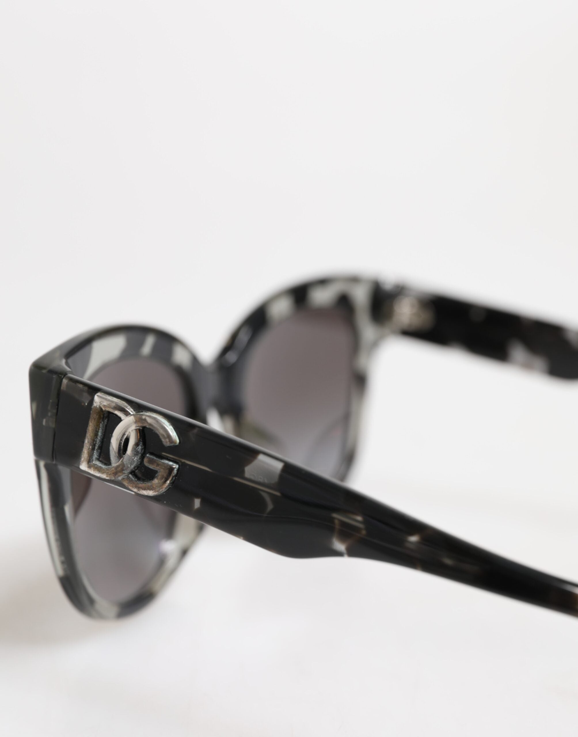 Dolce & Gabbana Black White DG4407 Acetate Butterfly Shade Sunglasses