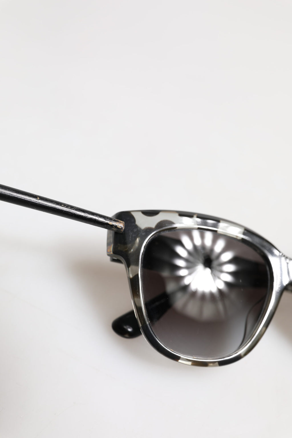 Dolce & Gabbana Black White DG4407 Acetate Butterfly Shade Sunglasses