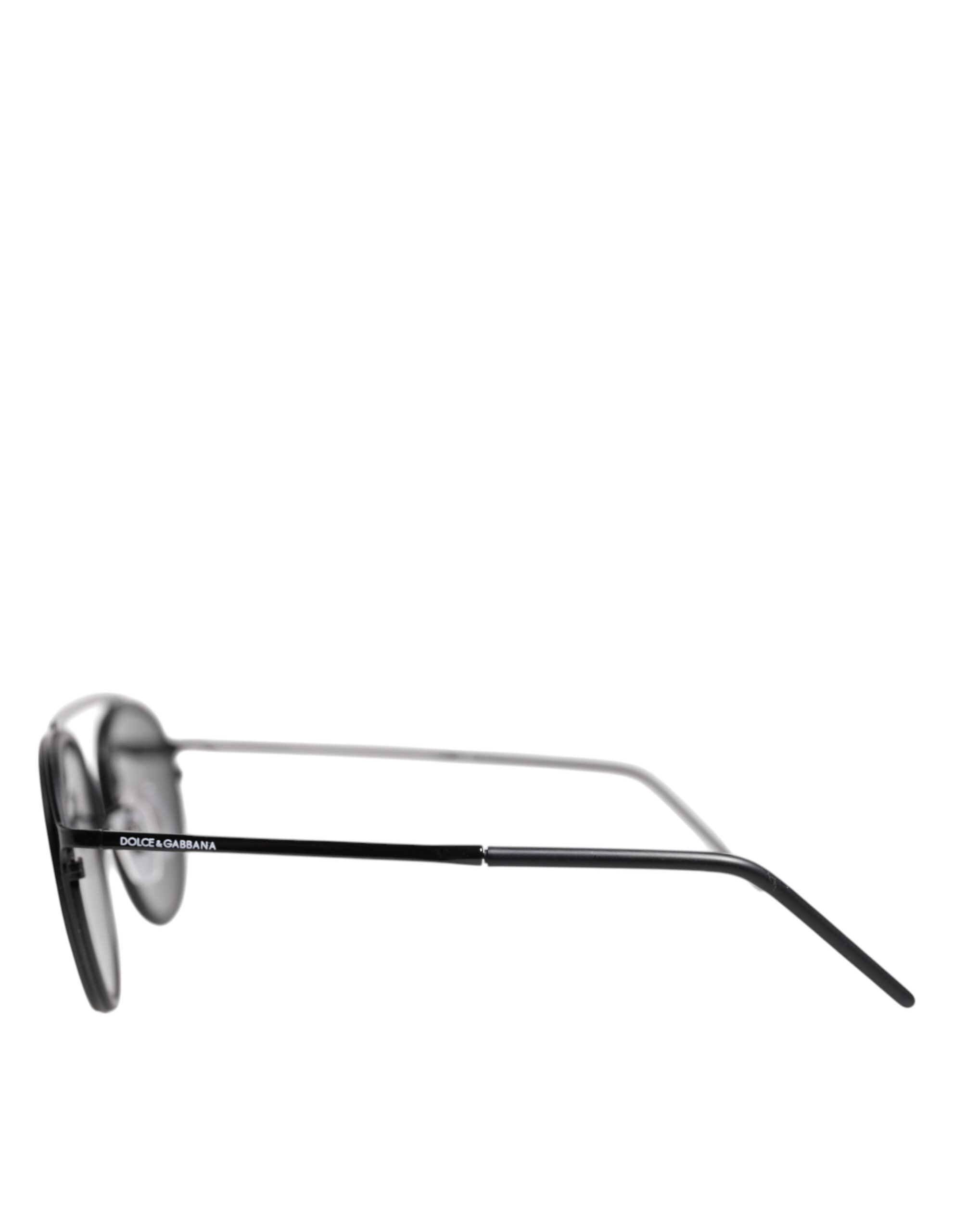 Dolce & Gabbana Matte Black DG2276 Metal Rim Round Shades Sunglasses