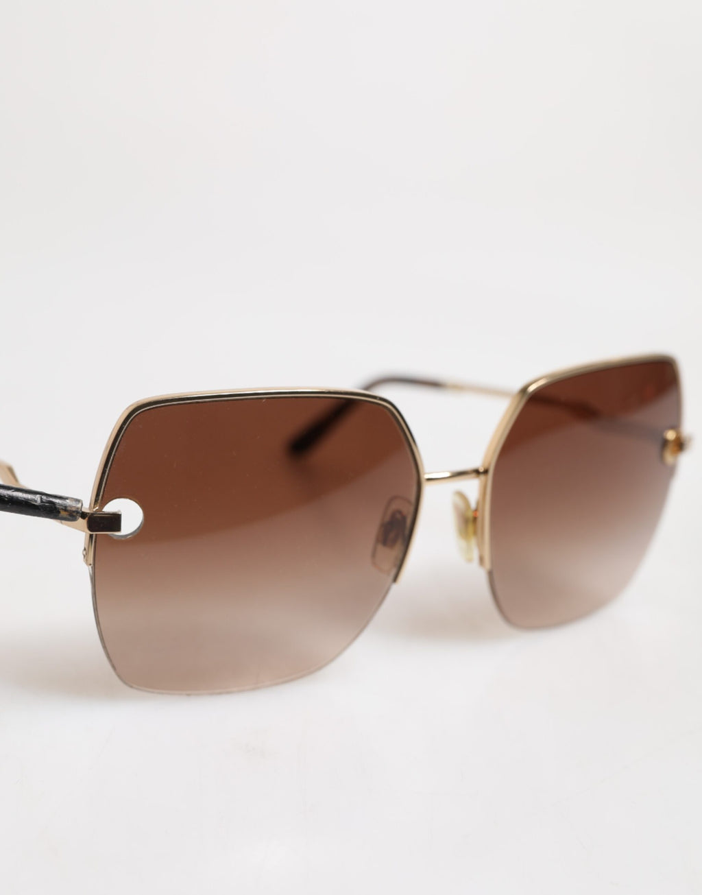 Dolce & Gabbana Gold Brown Gradient Square DG2267 Eyewear Sunglasses