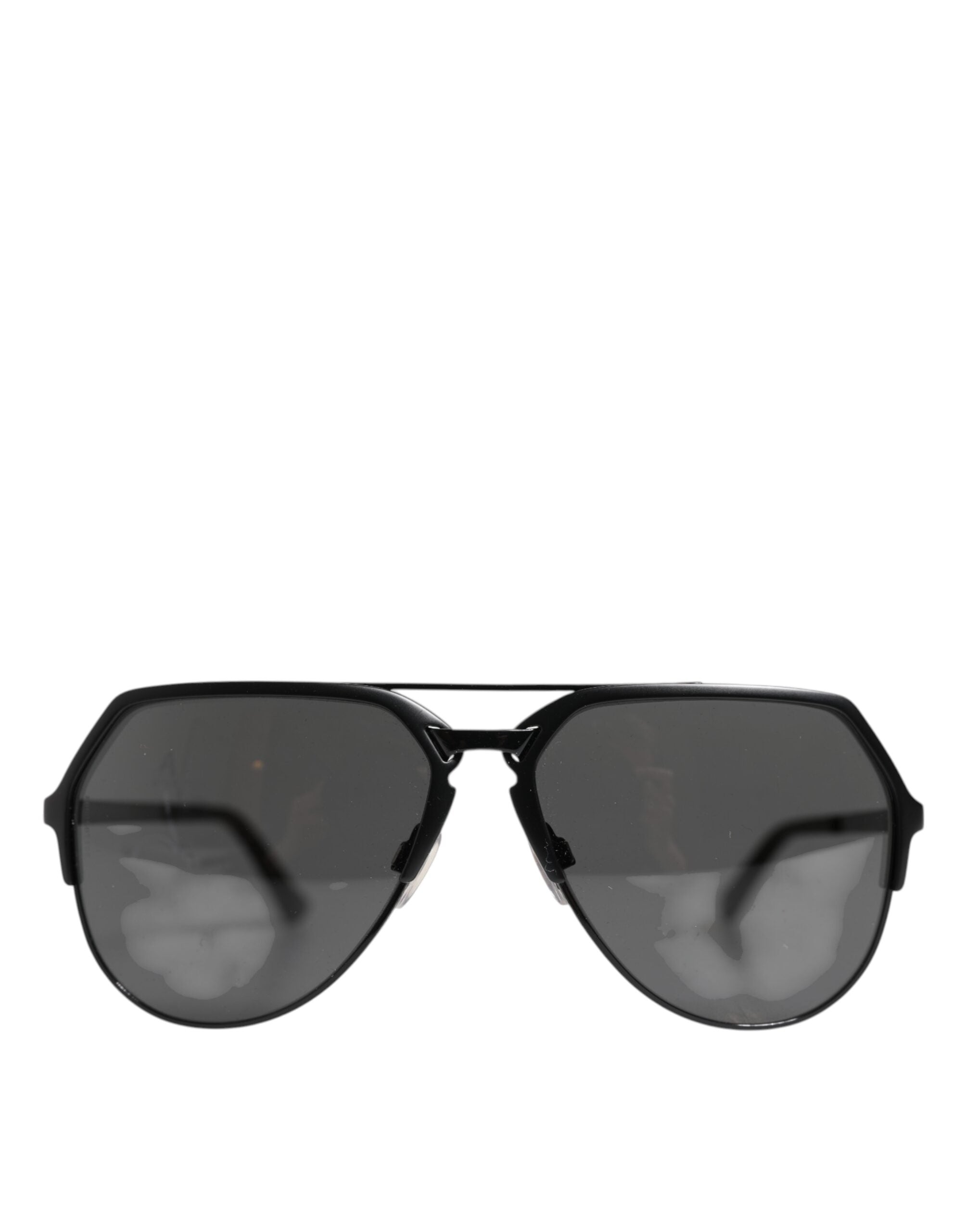 Dolce & Gabbana Black Metal Frame Angular Pilot DG2151 Eyewear Sunglasses