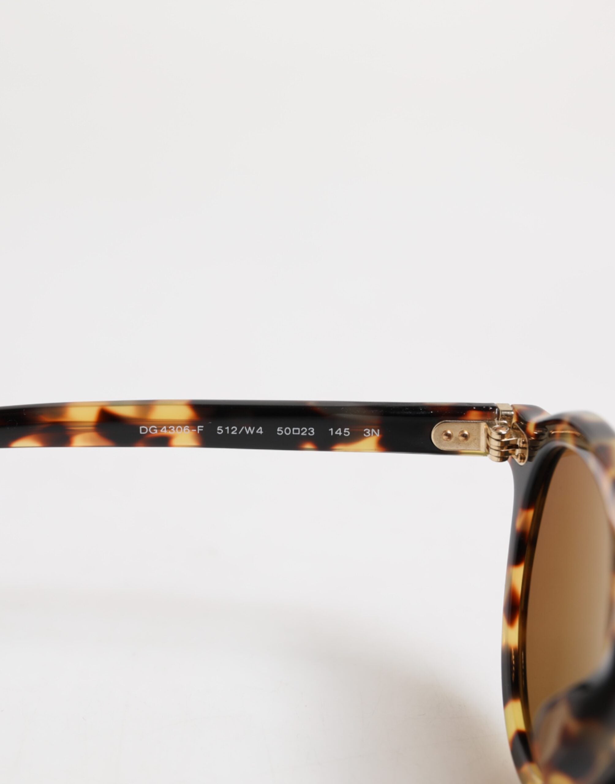 Dolce & Gabbana Brown Acetate Round Leopard Print Eyewear Sunglasses