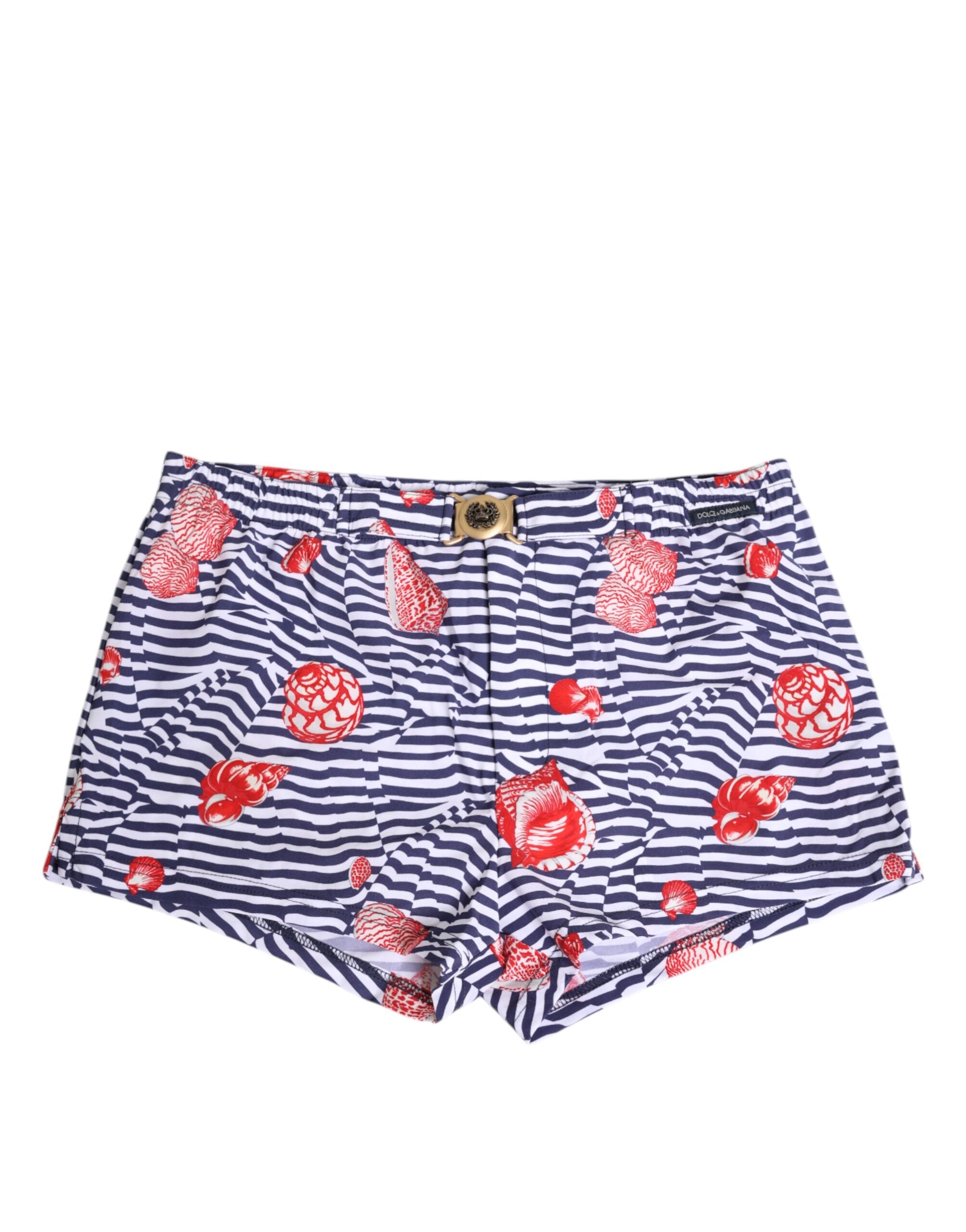 Dolce & Gabbana Multicolor Striped Beachwear Swim Trunk Swimwear