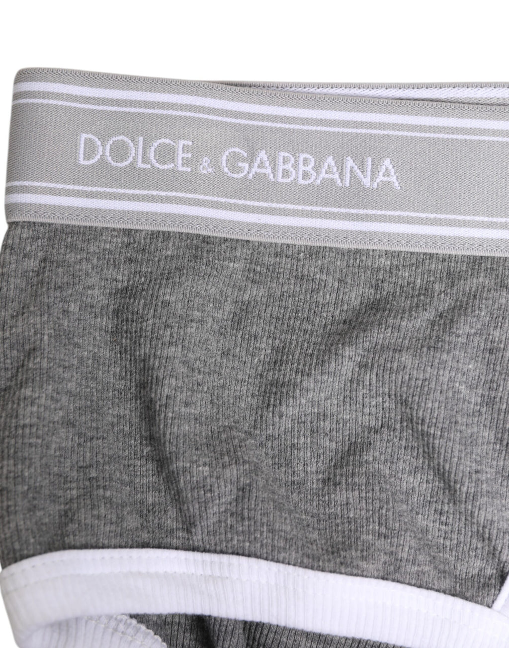 Dolce & Gabbana Gray Cotton Stretch Regular Men Brief Underwear