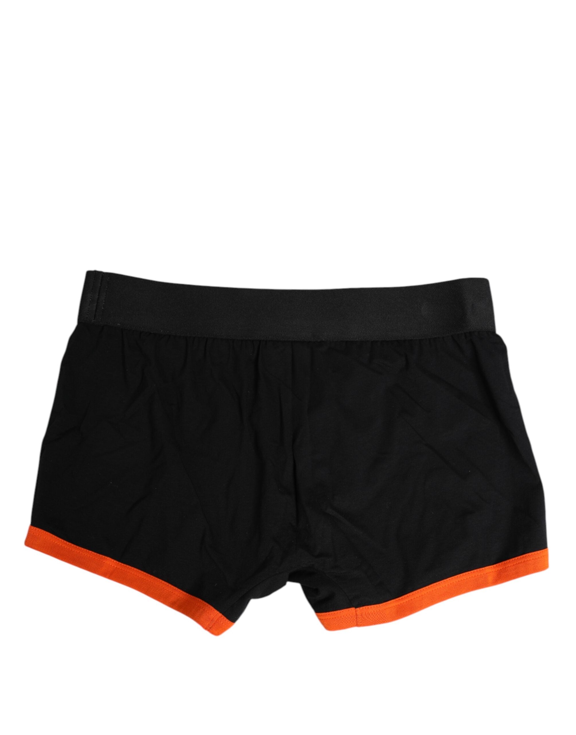 Dolce & Gabbana Black Cotton Stretch Regular Boxer Underwear