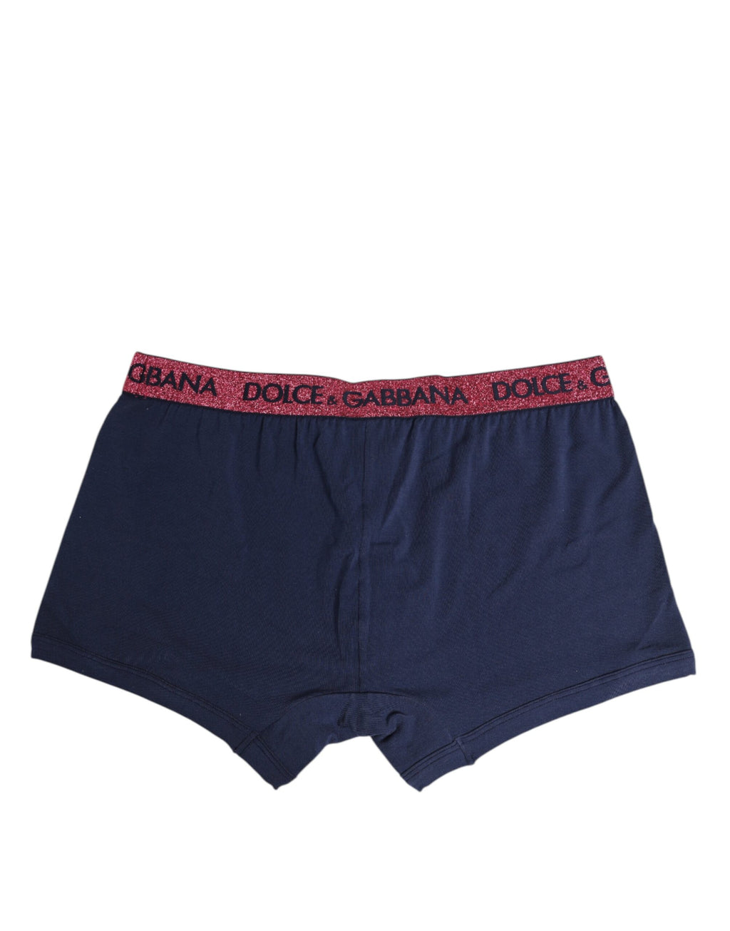 Dolce & Gabbana Blue Red Logo Stretch Regular Boxer Underwear