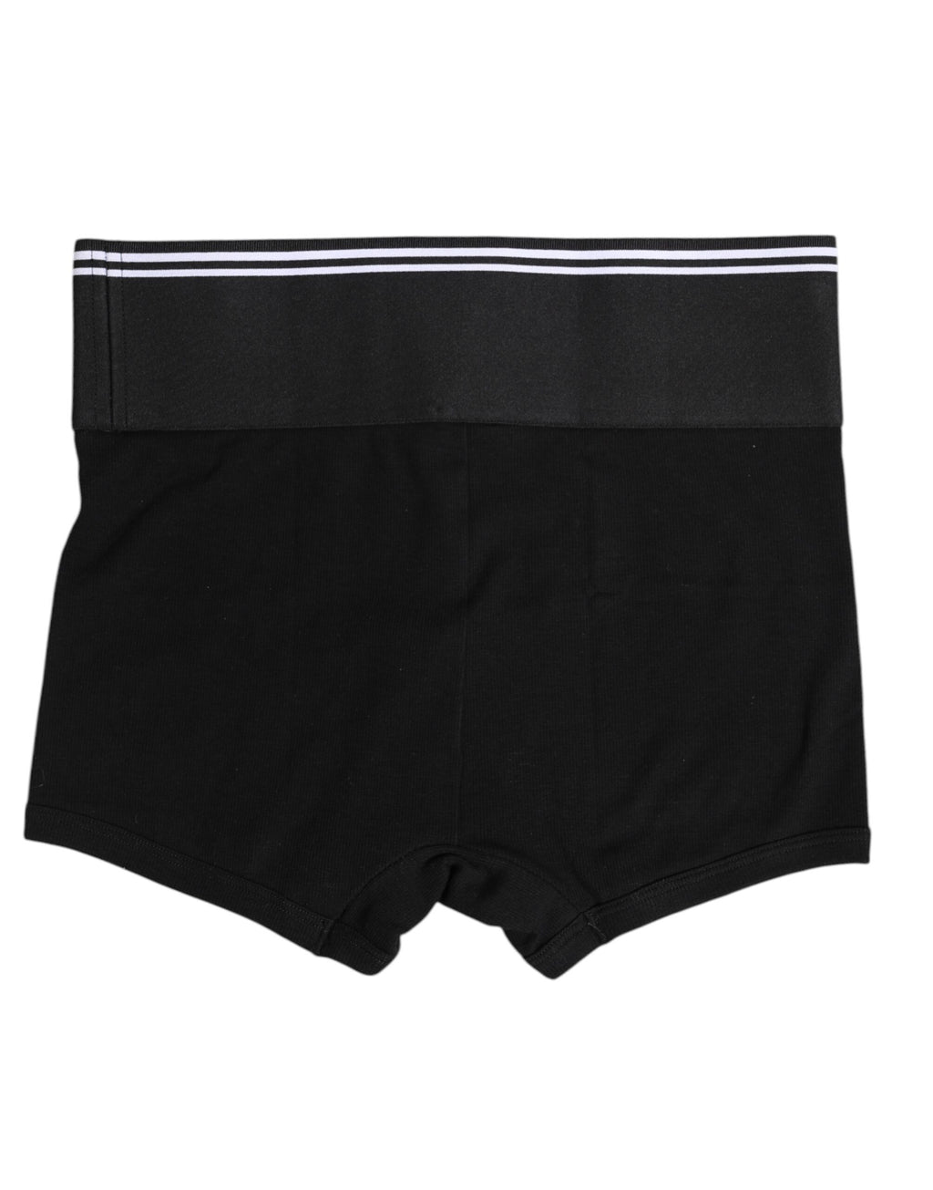 Dolce & Gabbana Black Cotton Logo Plaque Waist Boxer Underwear