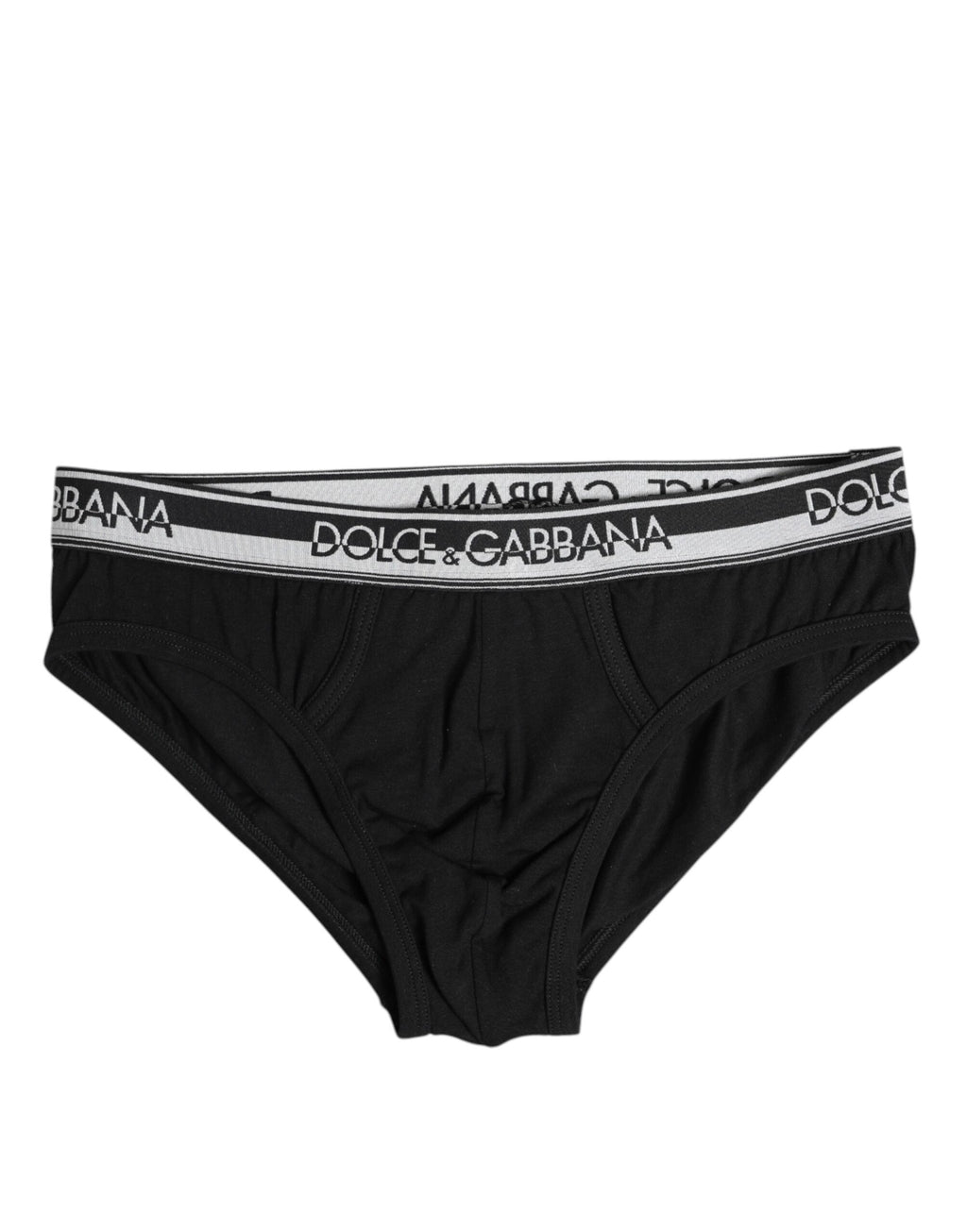 Dolce & Gabbana Black Cotton Stretch Regular Brief Underwear