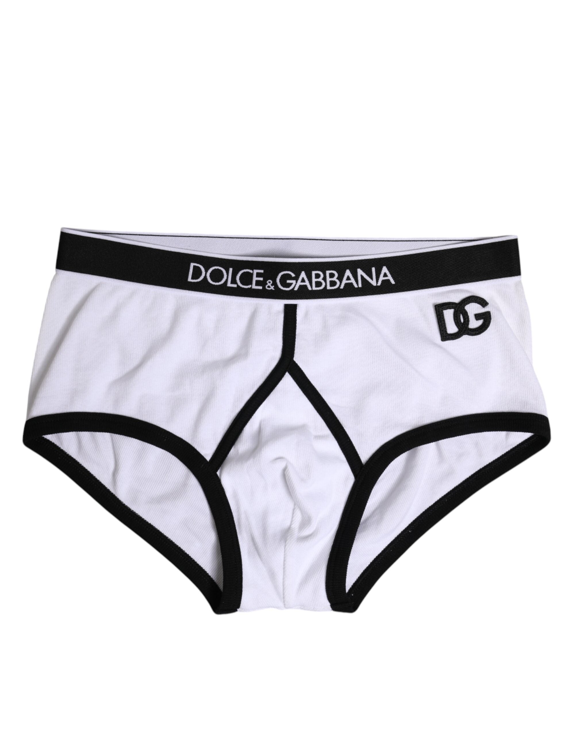 Dolce & Gabbana White Cotton Stretch Regular Brief Underwear