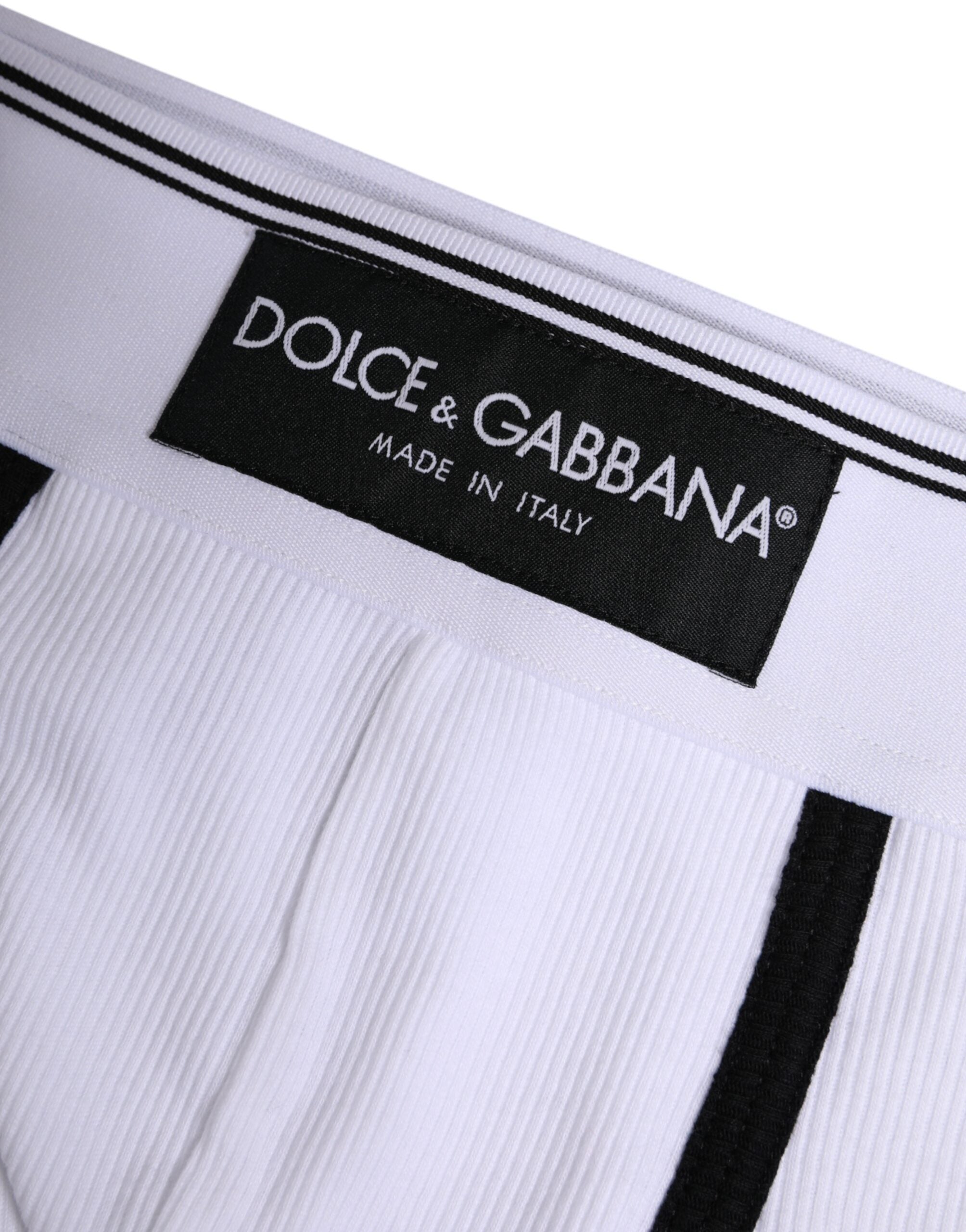 Dolce & Gabbana White Cotton Men Regular Boxer Underwear