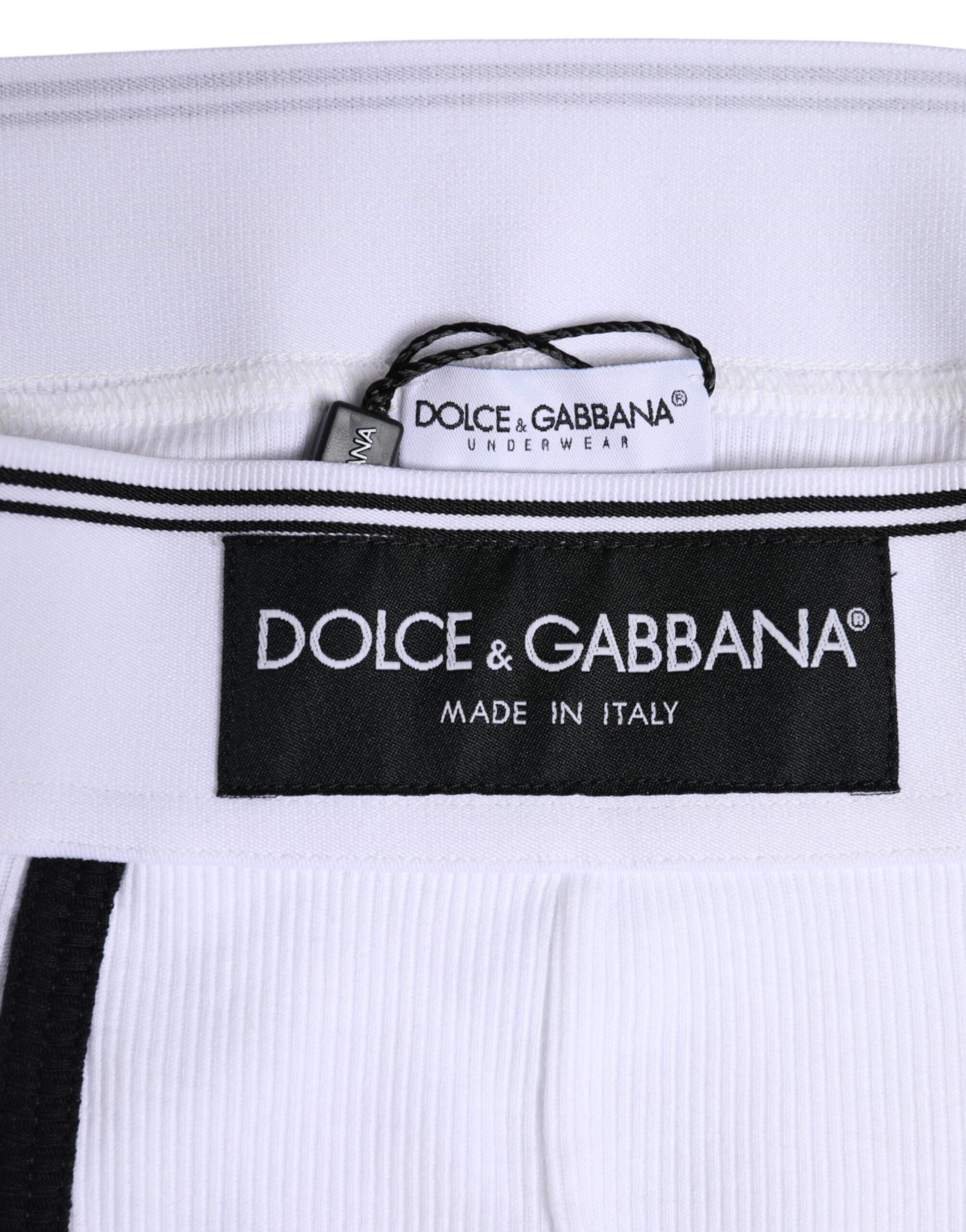 Dolce & Gabbana White Cotton Men Regular Boxer Underwear