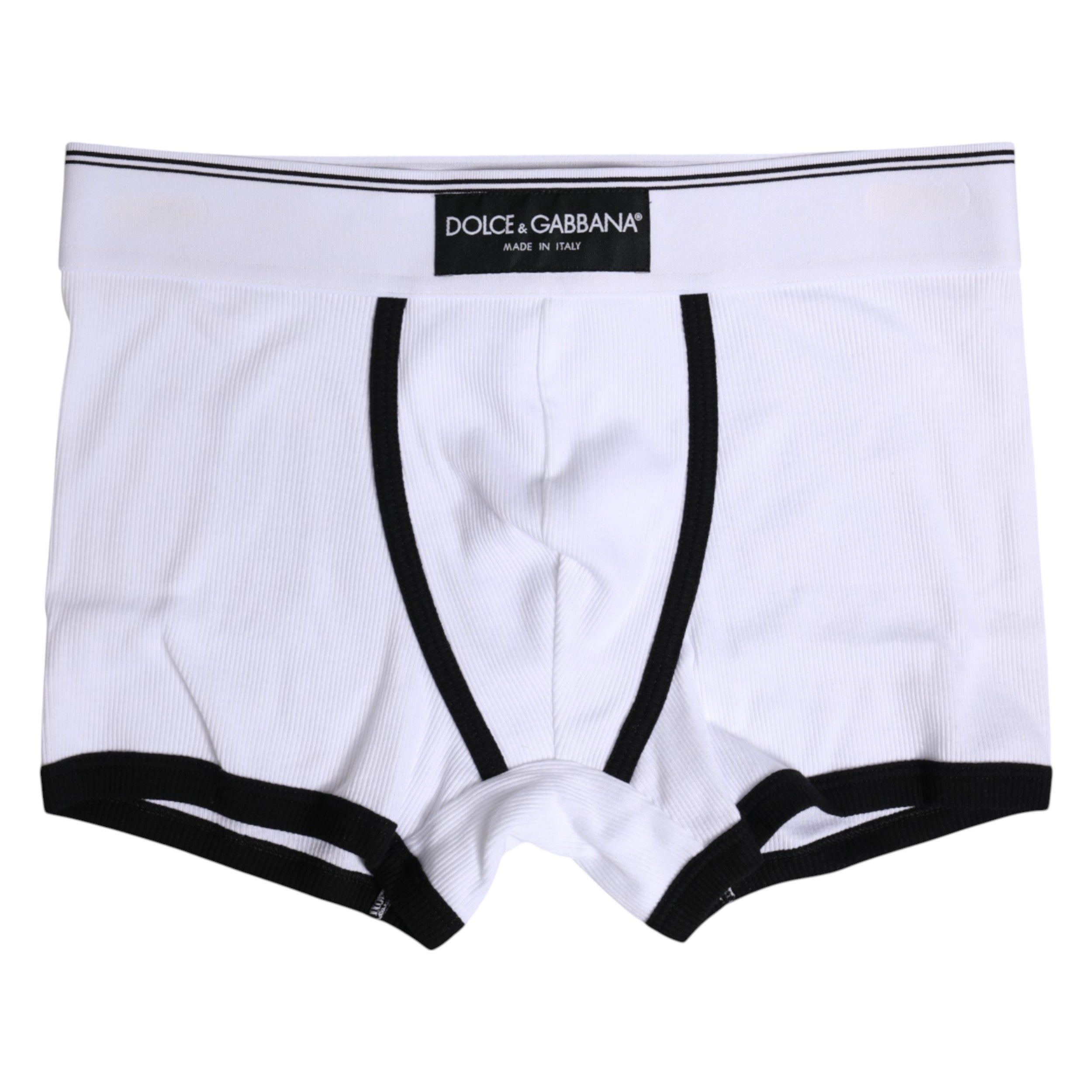Dolce & Gabbana White Cotton Men Regular Boxer Underwear