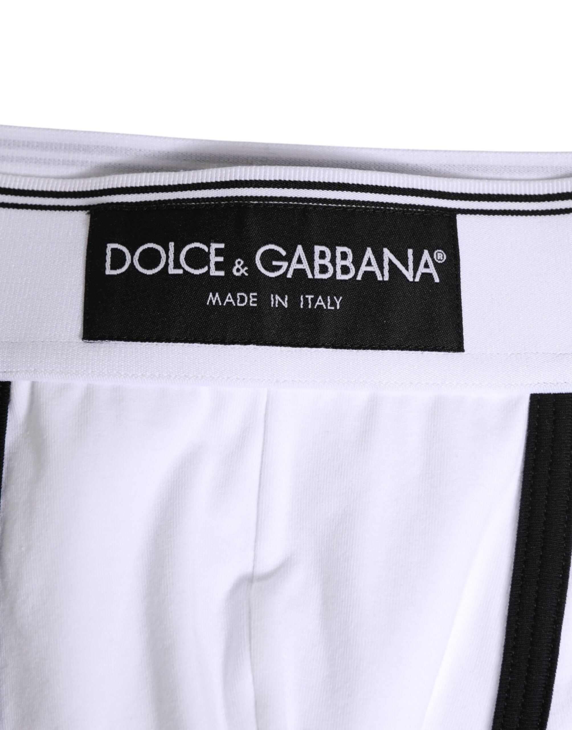 Dolce & Gabbana White Cotton Men Regular Boxer Underwear