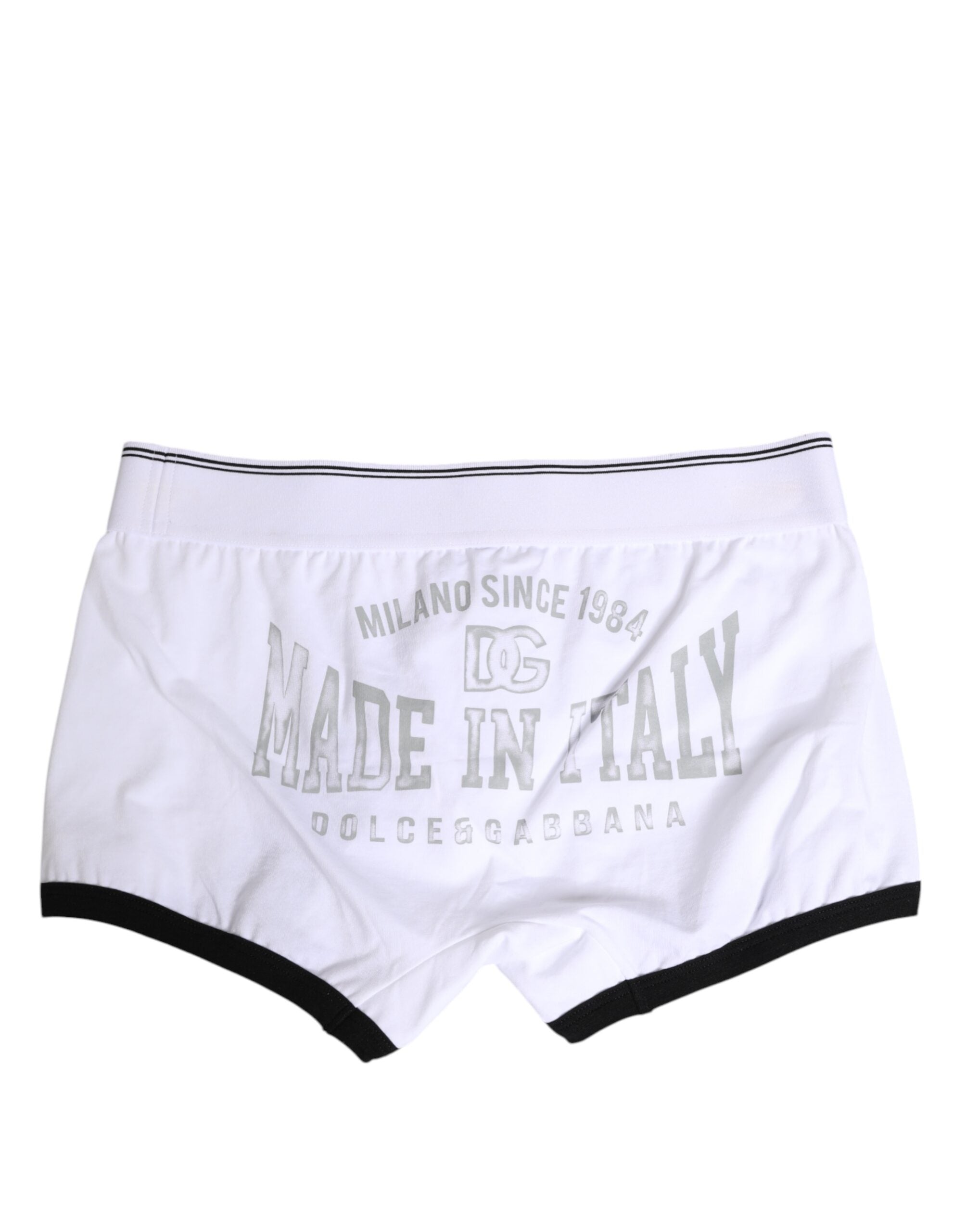Dolce & Gabbana White Cotton Men Regular Boxer Underwear
