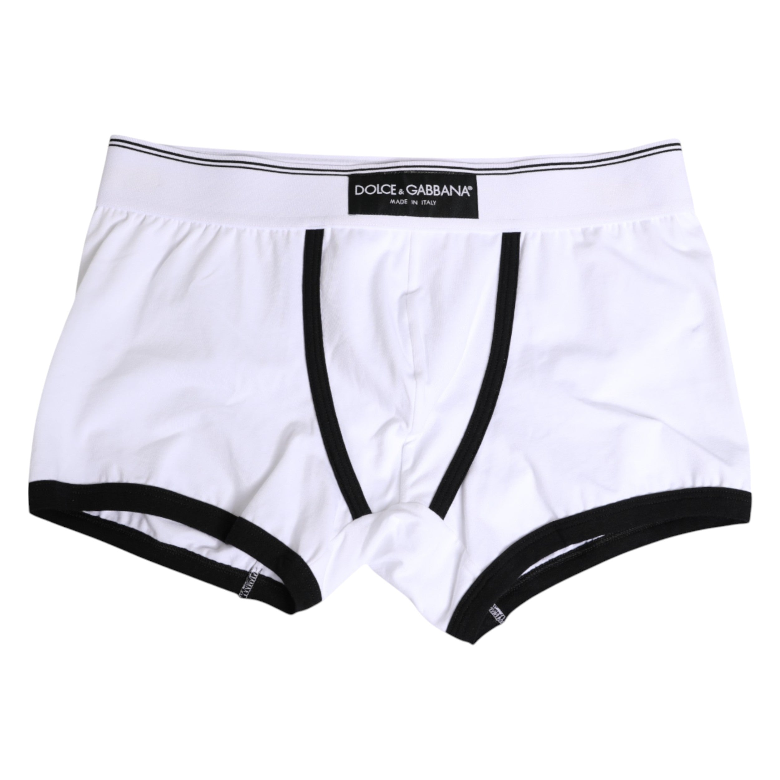 Dolce & Gabbana White Cotton Men Regular Boxer Underwear