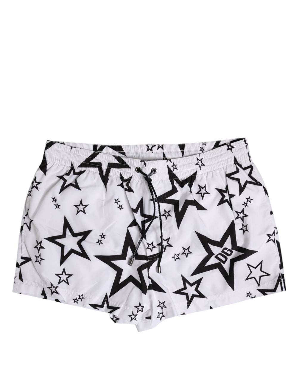 Dolce & Gabbana White Star Print Beachwear Men Shorts Swimwear