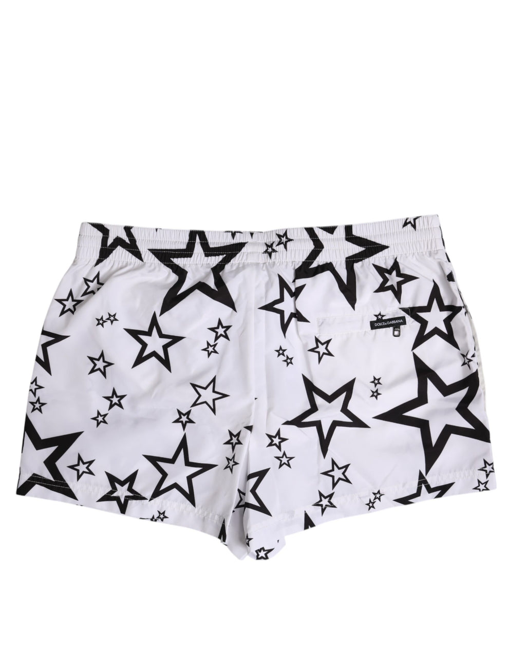 Dolce & Gabbana White Star Print Beachwear Men Shorts Swimwear