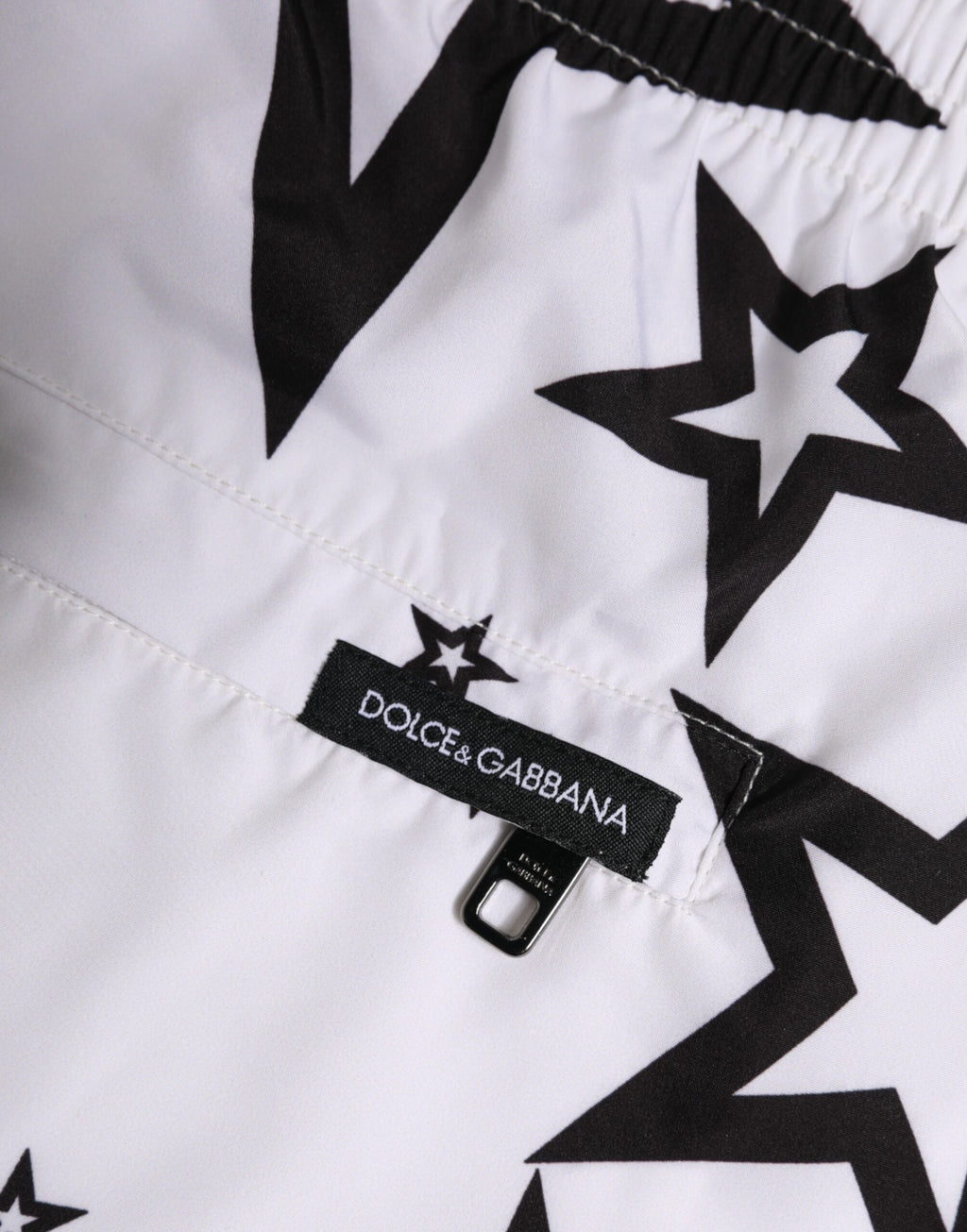 Dolce & Gabbana White Star Print Beachwear Men Shorts Swimwear