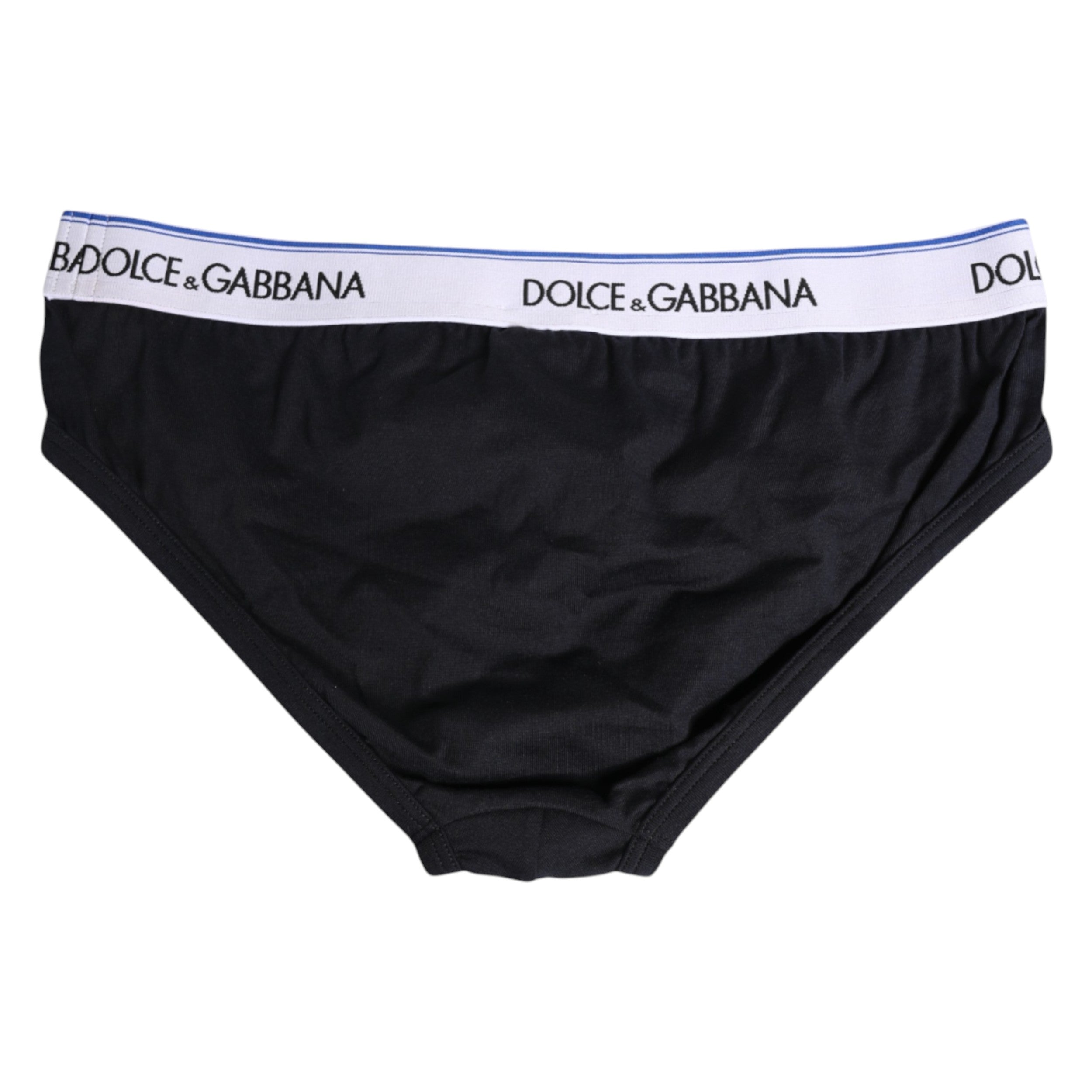 Dolce & Gabbana Black Cotton Stretch Regular Brief Underwear