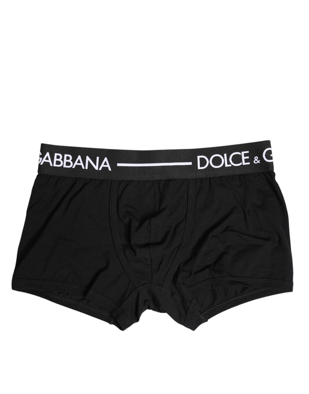 Dolce & Gabbana Black Cotton Stretch Regular Boxer Underwear